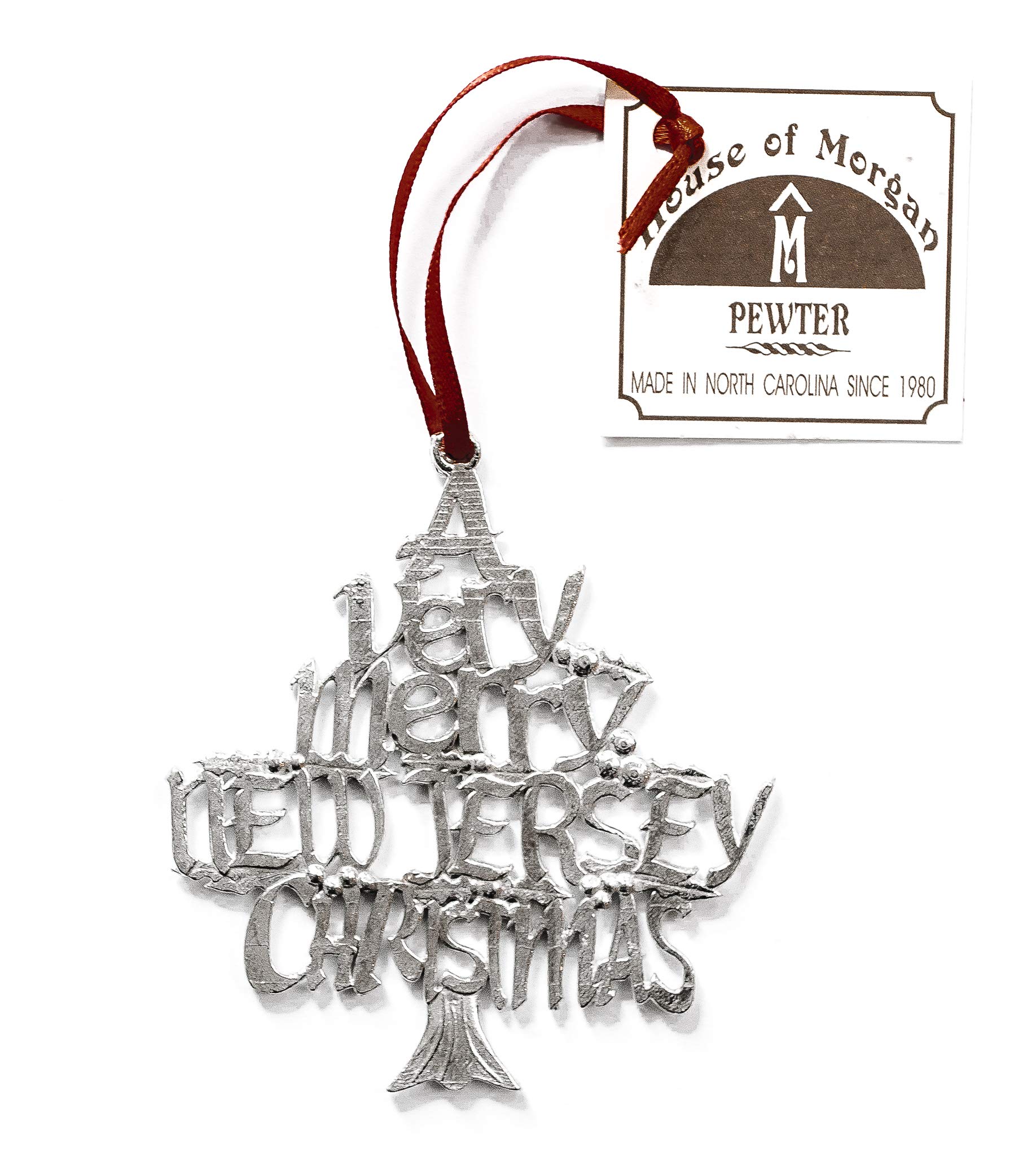 Handmade New Jersey Christmas Ornaments - Unique Holiday Decorations for Tree, Home & Office - Perfect NJ Souvenirs & Gifts for Family & Friends