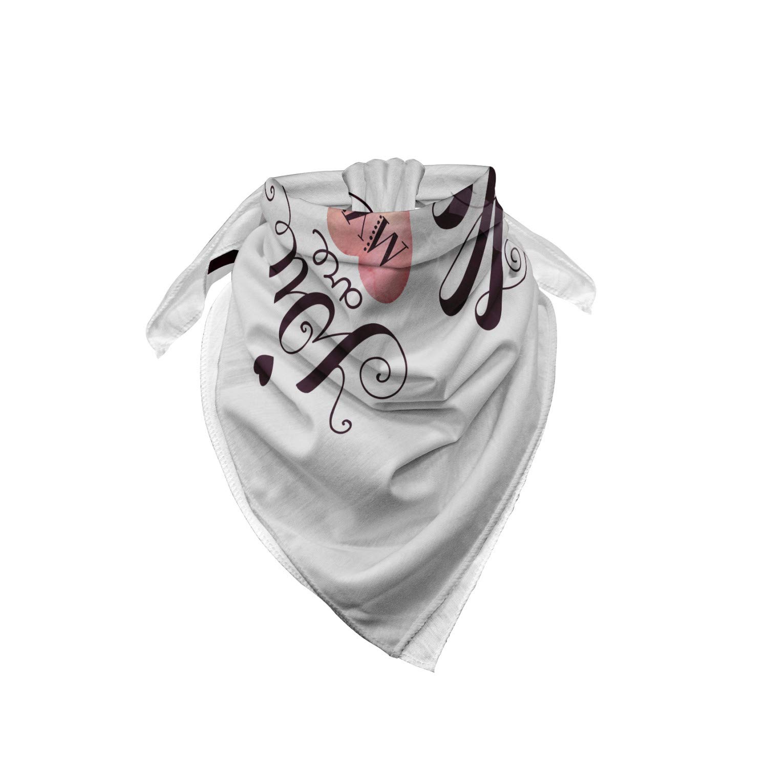 Ambesonne Unisex Bandana Scarf - 'You Are My Heart' Printed Head & Neck Wrap for Men & Women | Perfect for Casual Wear, Outdoor Activities & Gifts