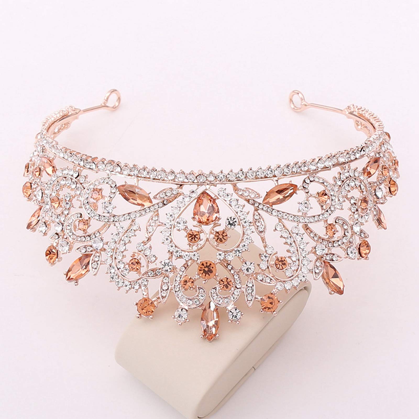 Sparkling Rhinestone Wedding Tiara for Bride - Crystal Bridal Crown & Princess Headpiece for Women | Perfect for Weddings, Prom, Pageants & Costume Parties