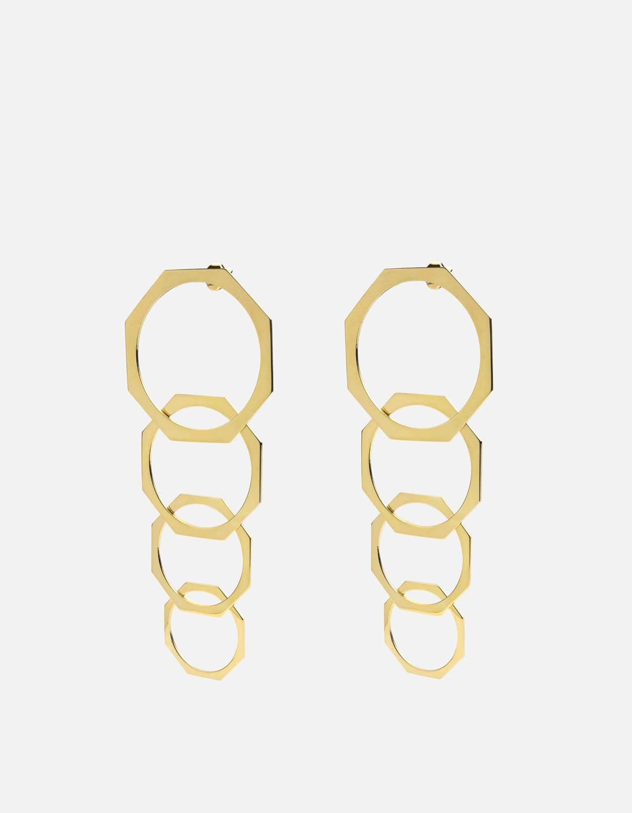 Octet Earrings - 18K Gold Vermeil Hoop Earrings for Women | Elegant & Hypoallergenic Jewelry for Parties, Weddings & Everyday Wear