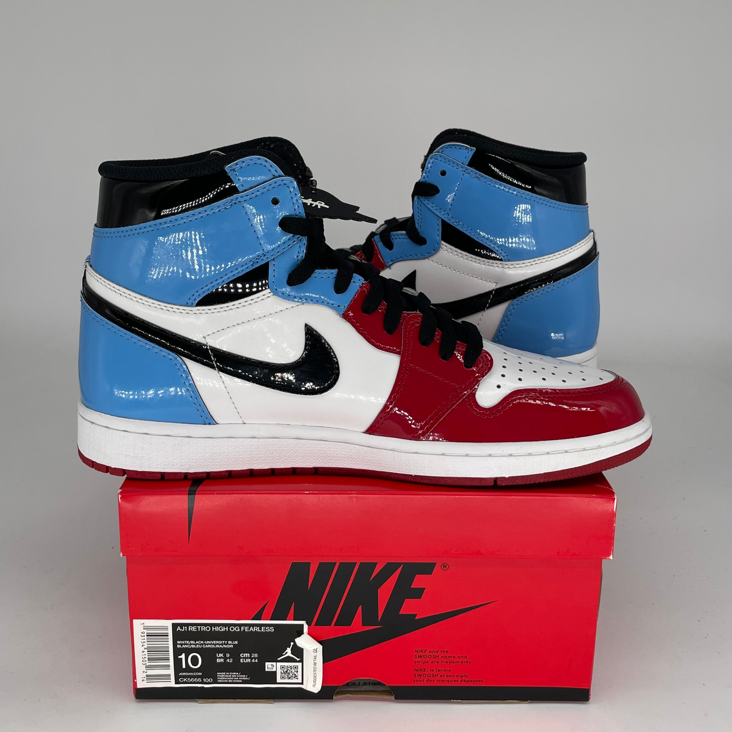 Original Air Jordan 1 Fearless UNC Chicago Men's Basketball Shoes Size 10 - CK5666-100 | Authentic Retro Sneakers for Streetwear, Sports & Collectors