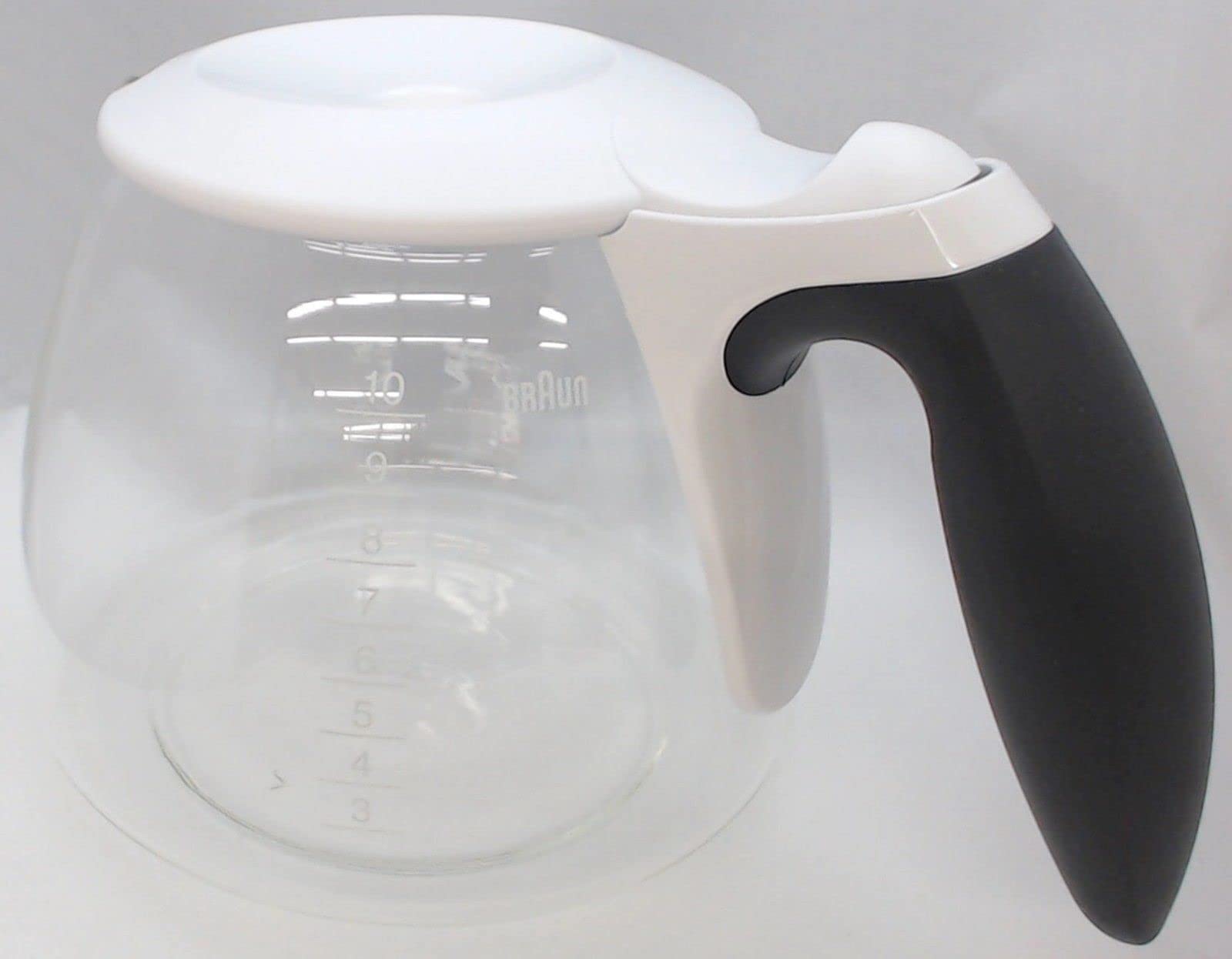 Braun Coffee Maker Carafe Replacement - AromaDeluxe White KFK500 (67050715) | Compatible with Braun Coffee Makers | Perfect for Home & Office Use