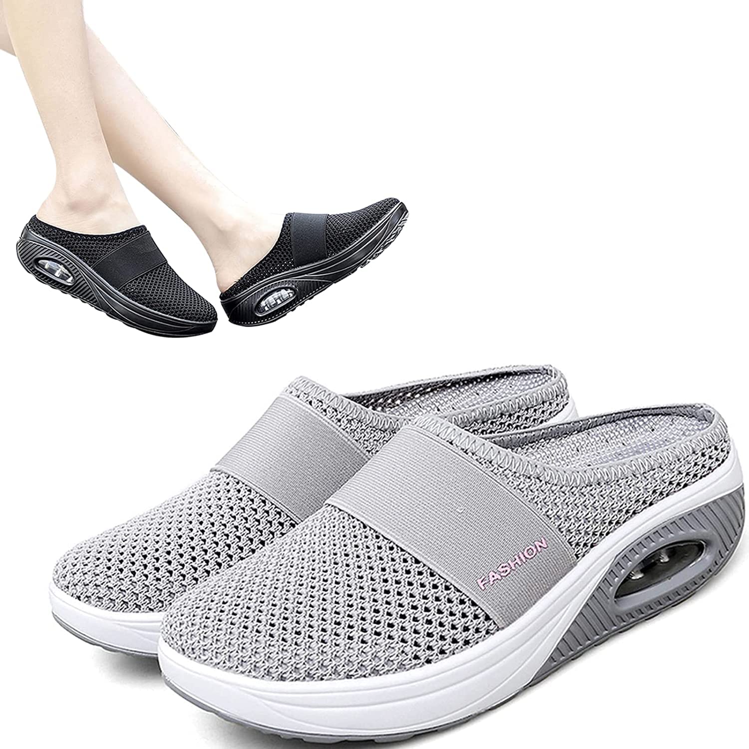 CAMZ Women's Diabetic Comfort Slip-On Loafers with Air Cushion - Orthopedic Platform Walking Shoes for Women - Perfect for Work, Travel & Daily Comfort
