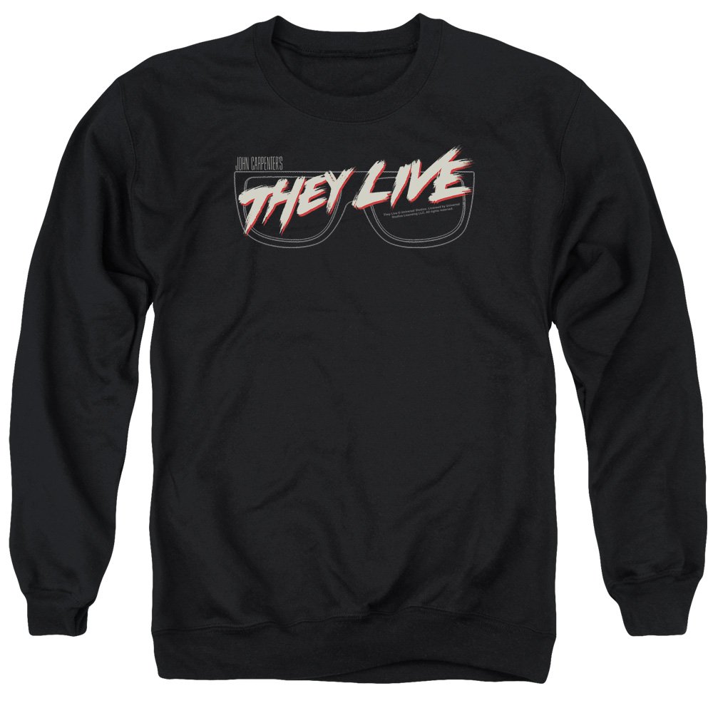 They Live Glasses Logo Unisex Crewneck Sweatshirt for Men & Women - Casual Streetwear, Movie Fan Gift, Everyday Comfort Wear