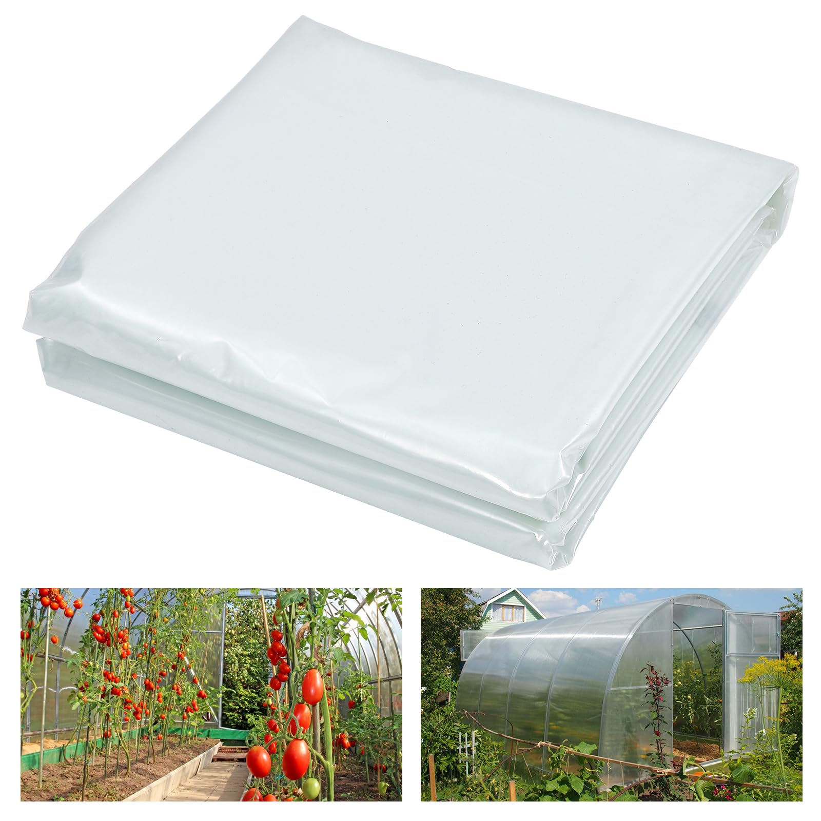 25x40 Ft Greenhouse Plastic Sheeting - 6 Mil Clear UV Resistant Polyethylene Film for Hoop House, Farming & Gardening | Durable Replacement Cover for Plant Protection & Season Extension