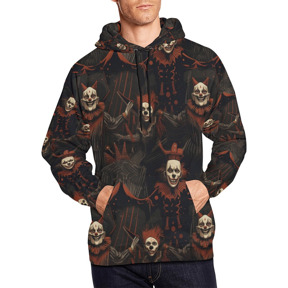 Scary Clown Hoodie for Men & Women - Halloween Costume & Cosplay Outfit - Perfect for Horror Parties, Haunted Houses & Themed Events