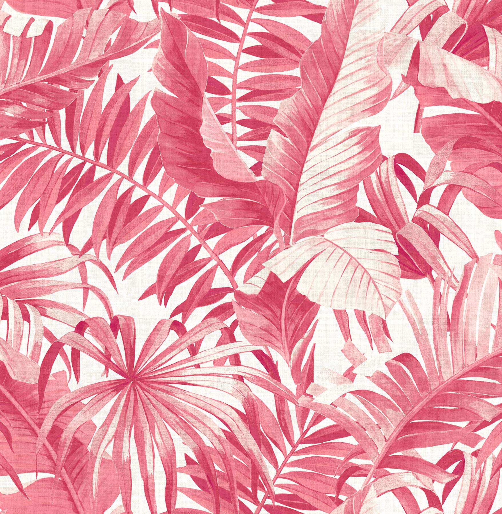 A-Street Prints 2969-26054 Alfresco Tropical Palm Wallpaper in Pink - Peel and Stick Removable Wallpaper for Bedroom, Living Room, Nursery Decor