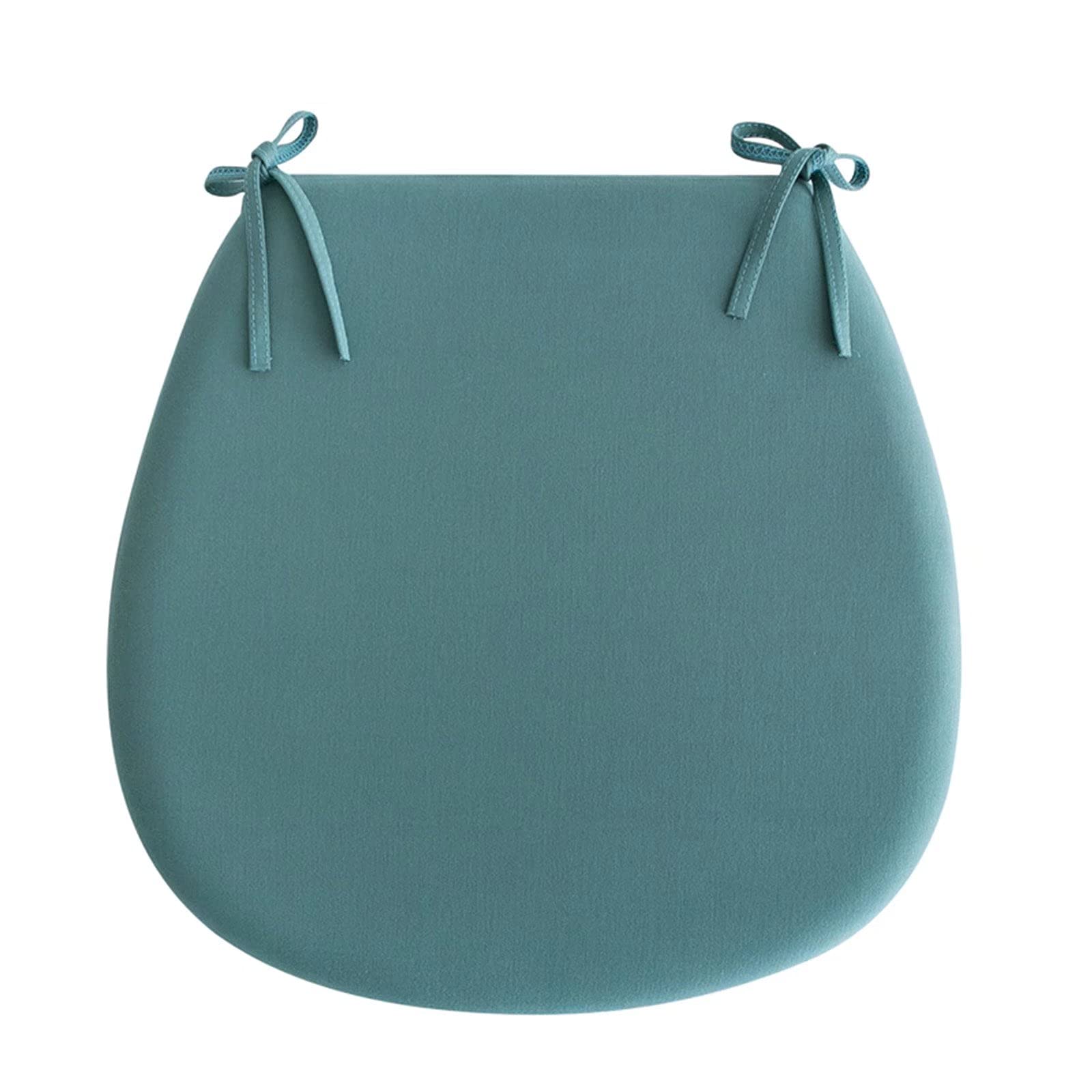 Farmhouse Dining Chair Cushions Set of 4 - Non-Slip U-Shaped Memory Foam Seat Pads with Washable Covers (Turquoise) - Perfect for Kitchen, Dining Room, and Farmhouse Decor