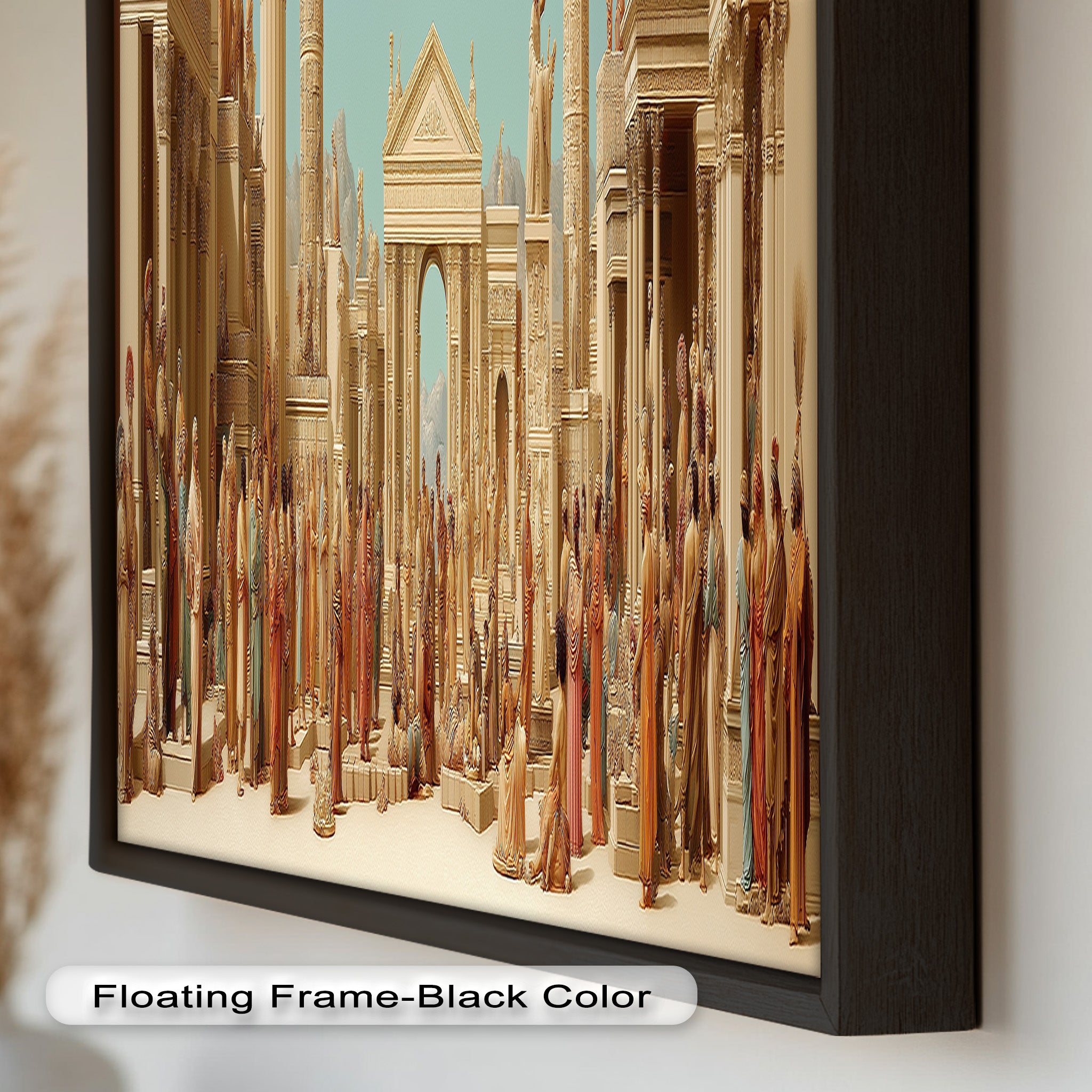 Ancient Agora Gathering - Roman Forum Oil Painting Wall Art | Historical Landscape Artwork | Perfect for Home Decor, Office & Gallery Display