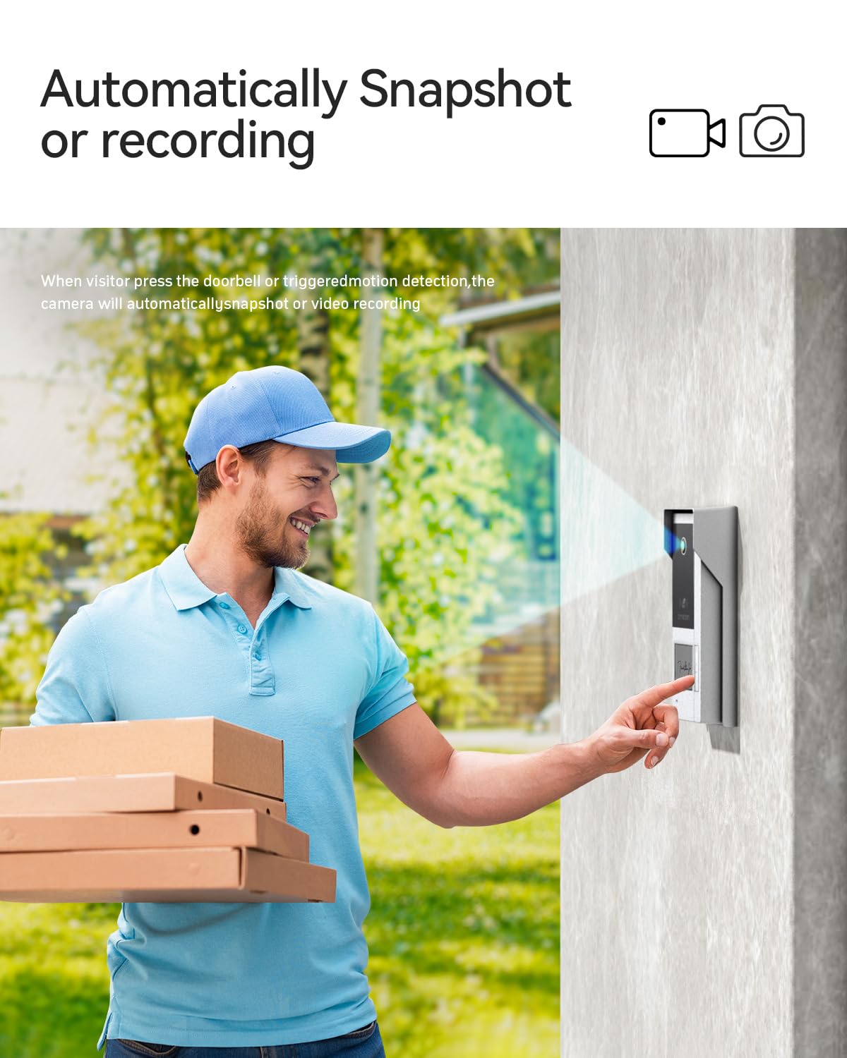 TMEZON 7 Inch WiFi Video Intercom System - 1080P HD Smart Doorbell with Camera, Night Vision, No Monthly Fees - Remote Door Unlock, Snapshot, Tuya App Control - Perfect for Home Security & Apartment Access
