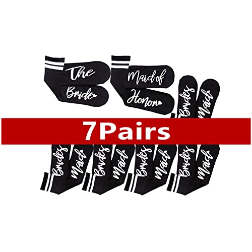 H:black-1 Bride/1 Maid of Honor/5 Bridesmaid