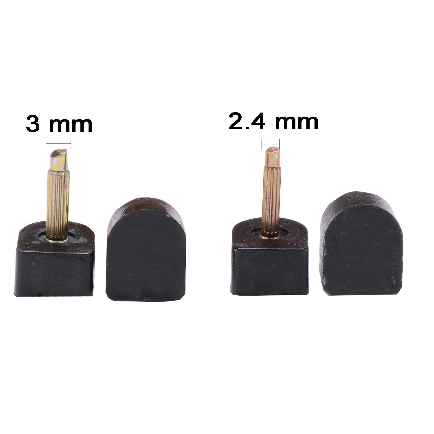 eMingo 24 Pairs High Heel Tips Replacement Kit - 6 Inch Stiletto Shoe Repair Caps with Removal Pliers (6 Sizes: 8/9/10/11/12/12.5mm, U-Shape, Black) - Perfect for Damaged Heels, DIY Shoe Repair & Professional Cobblers