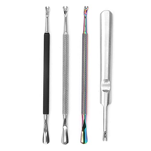 Professional Stainless Steel Nail Cleaner Tools Set - Precise Cuticle Pusher & Dirt Remover with Comfortable Grip for Home & Salon Manicure | Perfect for Nail Care, Pedicure & DIY Grooming