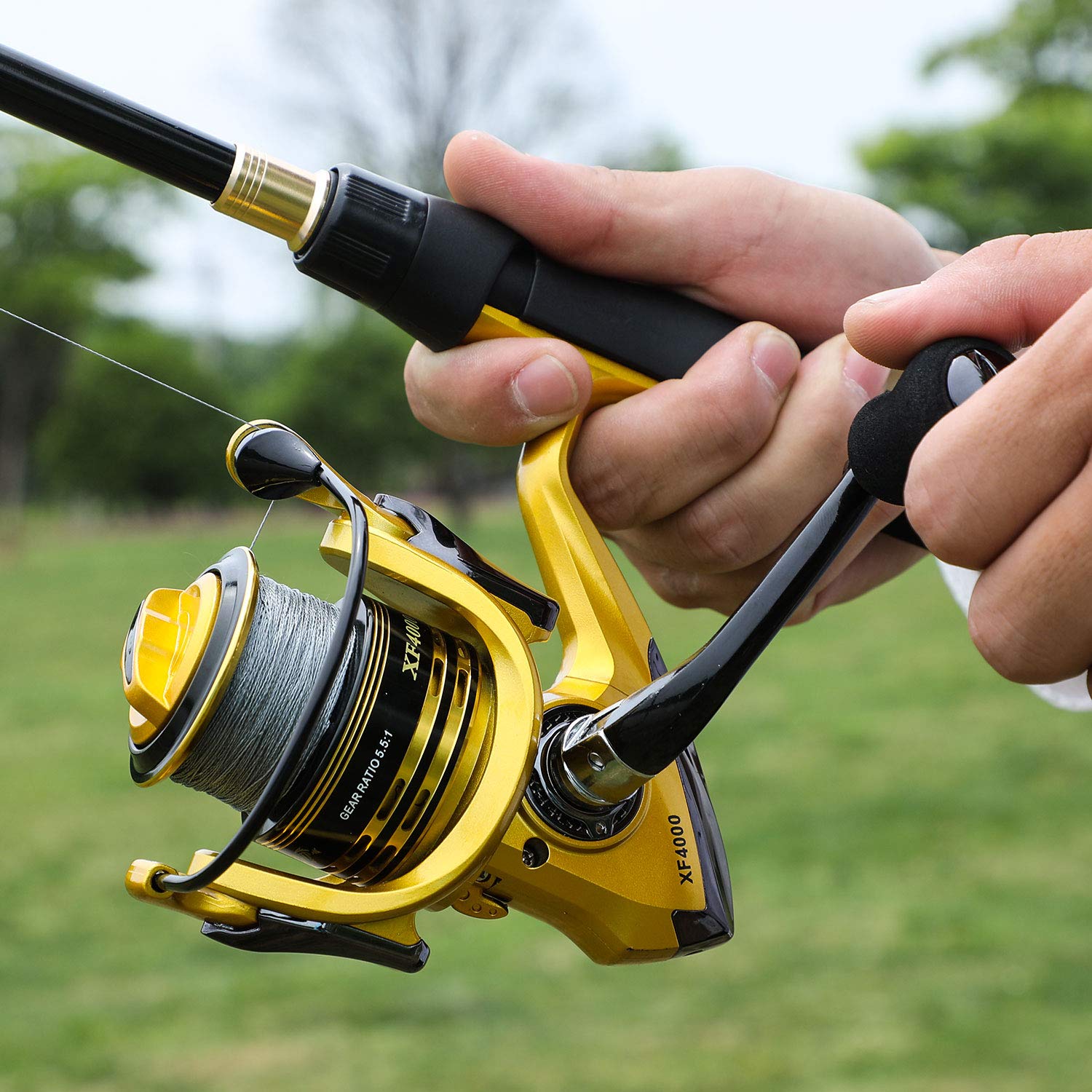 13+1BB Lightweight Ultra Smooth Spinning Fishing Reel - Saltwater & Freshwater Fishing Gear for Bass, Trout & Surf Casting | Perfect for Shore Fishing & Boat Angling
