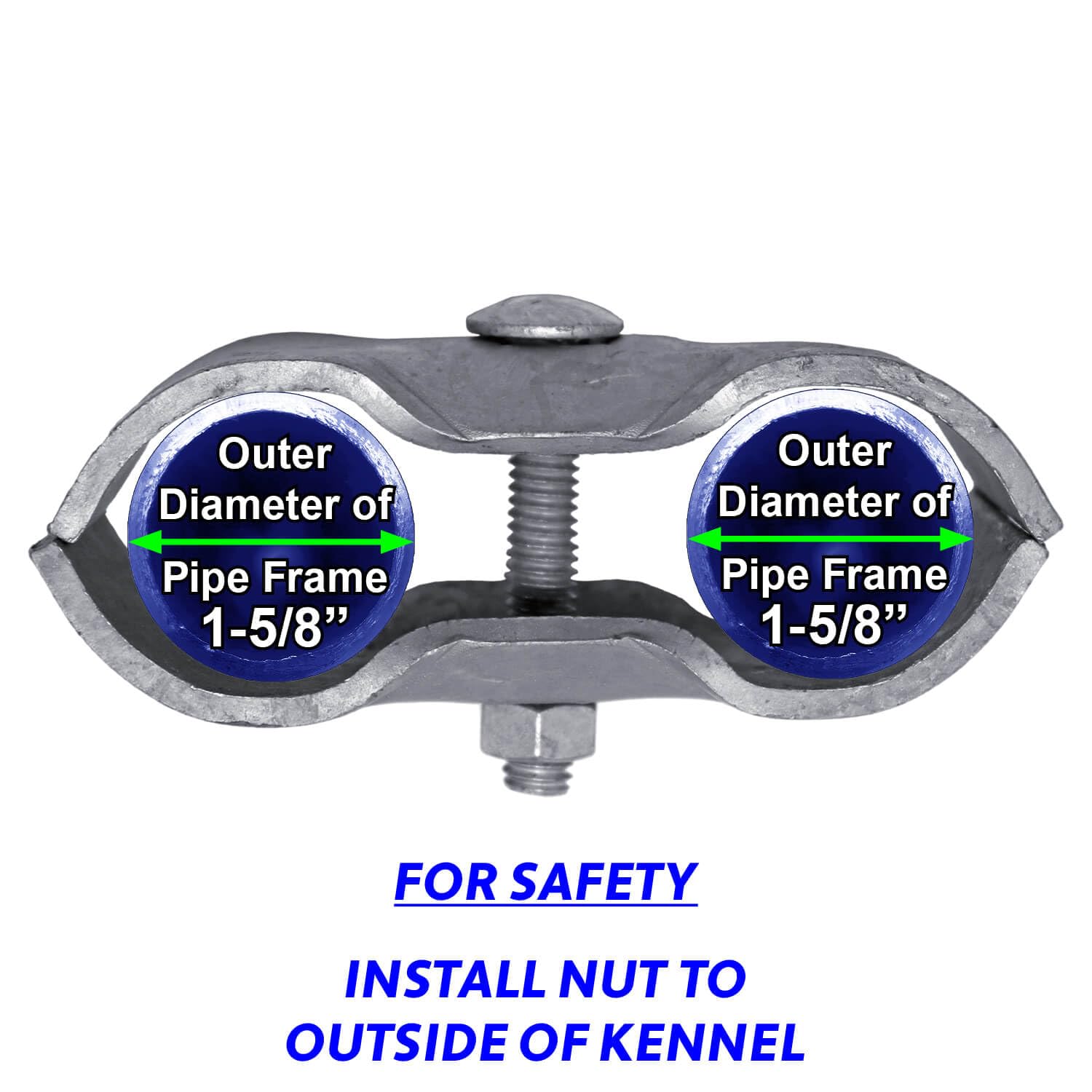 Heavy Duty Chain Link Fence Panel Clamps - 8 Sets for 1-5/8
