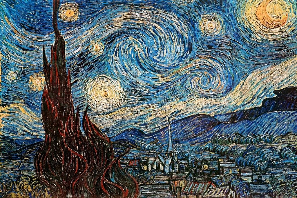 Vincent Van Gogh The Starry Night 1889 Wall Art - High Quality Impressionist Painting Print on Thick Paper (12x8 inches) - Perfect for Living Room, Bedroom & Office Decor | Nature Inspired Night Sky Forest Poster