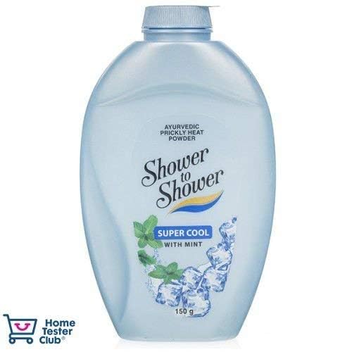 Shower To Shower Prickly Heat Powder - Cooling Mint Talc (150g) | Body Powder for Hot Weather, Post-Shower Freshness & Chafing Relief