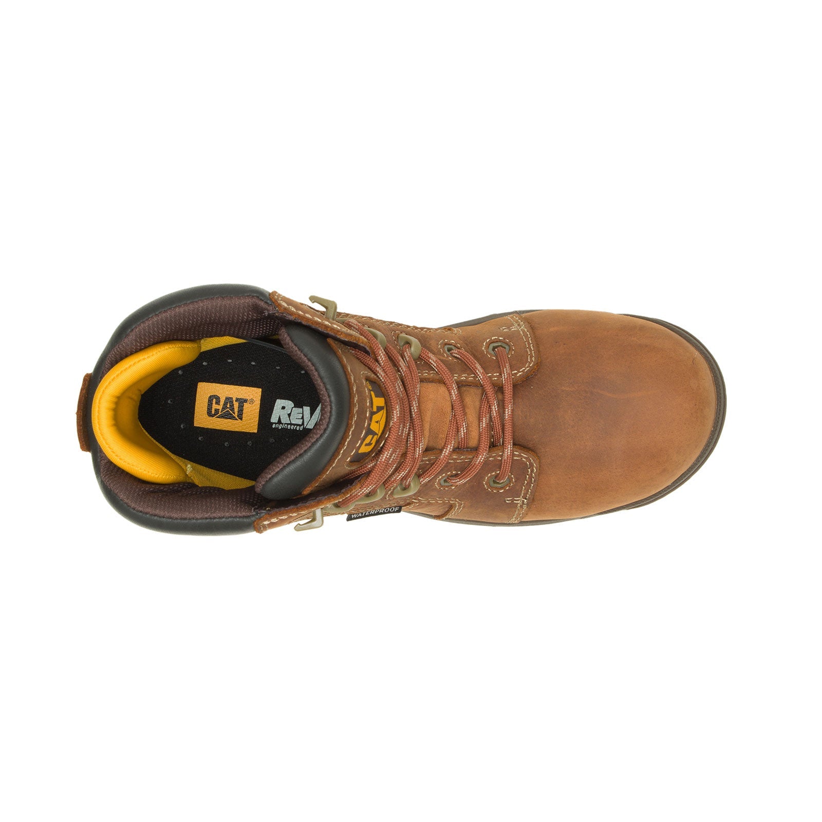 Waterproof Composite Toe Work Boots for Women - Leather Brown Safety Shoes for Construction, Hiking & Outdoor Work