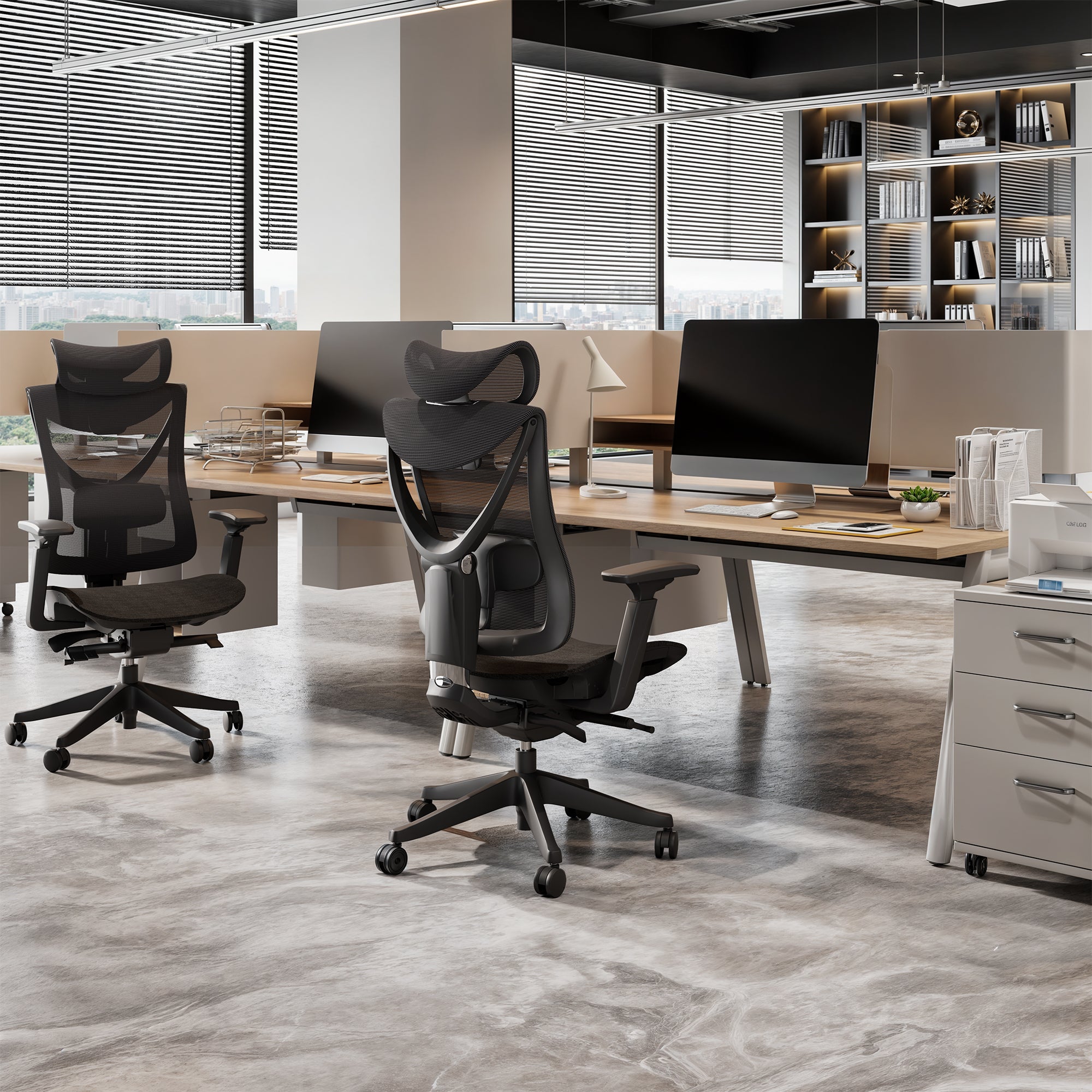 Aion Lite Ergonomic Office Chair - Adjustable Lumbar Support & Breathable Mesh Back for All-Day Comfort - Perfect for Home Office, Gaming & Workspace