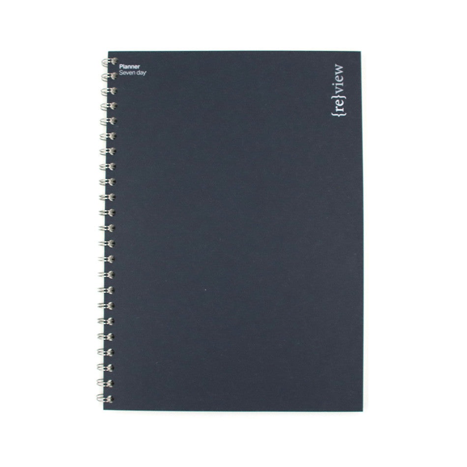 Coffeenotes A4 Weekly Planner - 7-Day Navy Blue Wool Cover - Perfect for Office, School & Personal Organization