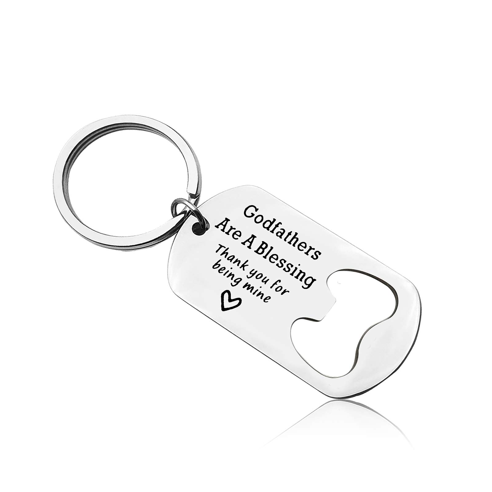 Godfather Keychain Jewelry - Engraved Bottle Opener Keychain for Father's Day, Baptism & Christening Gifts | Thoughtful Present from Goddaughter to Dad | Perfect Birthday, Thank You & Appreciation Gift for Men | Great for Daily Use, Keychains & Gifts for Special Occasions