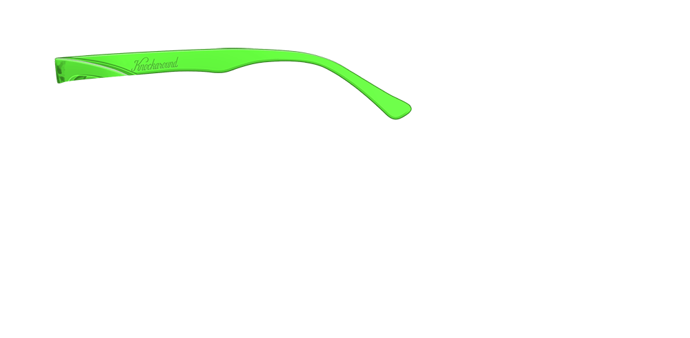 Knockaround Paso Robles Custom Arm Neon Green Sunglasses - Polarized UV Protection for Outdoor Sports & Beach Activities