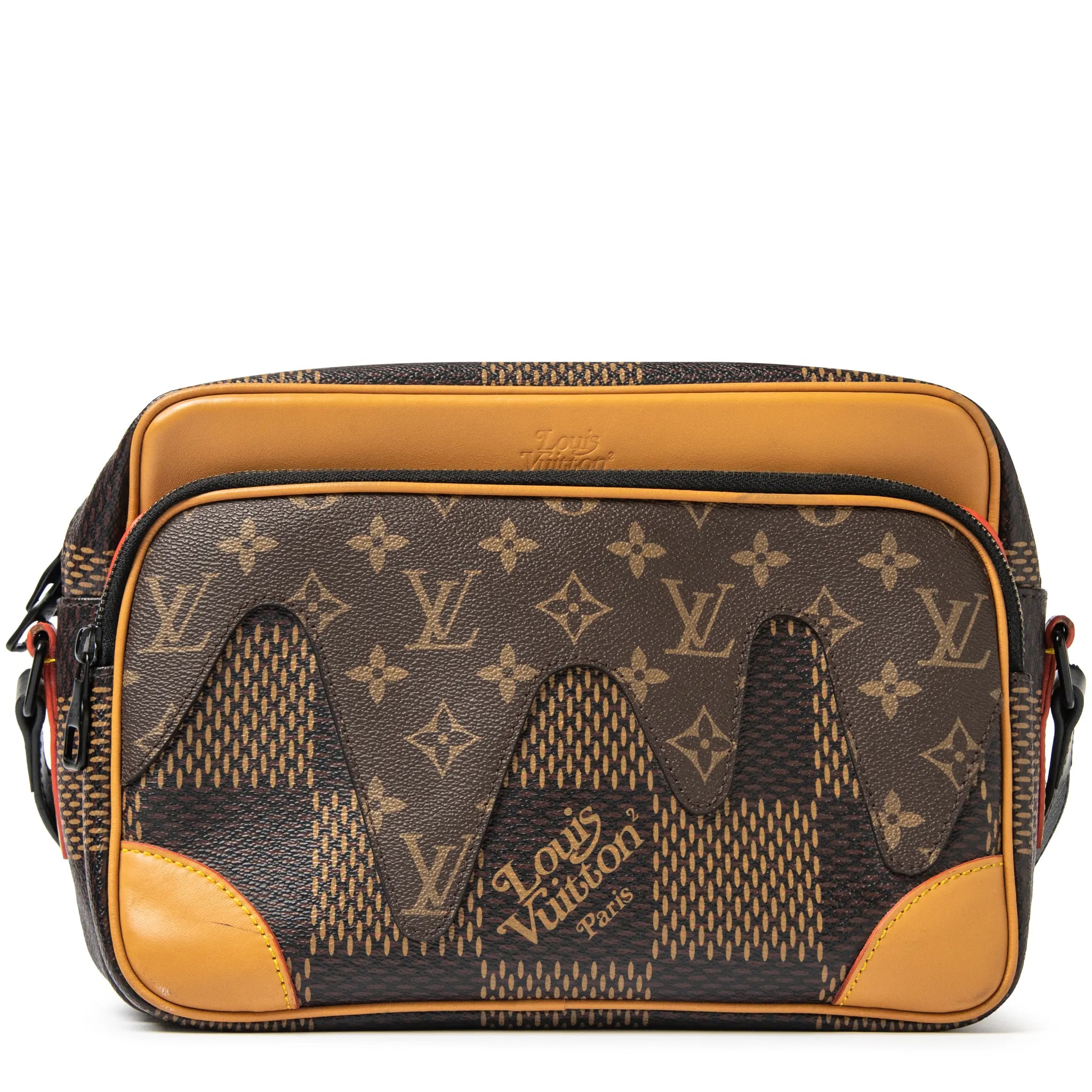 Authentic Pre-Owned Louis Vuitton x Nigo Damier Ebene Giant Brown Nil Messenger Bag - Luxury Crossbody for Men, Perfect for Travel & Daily Use