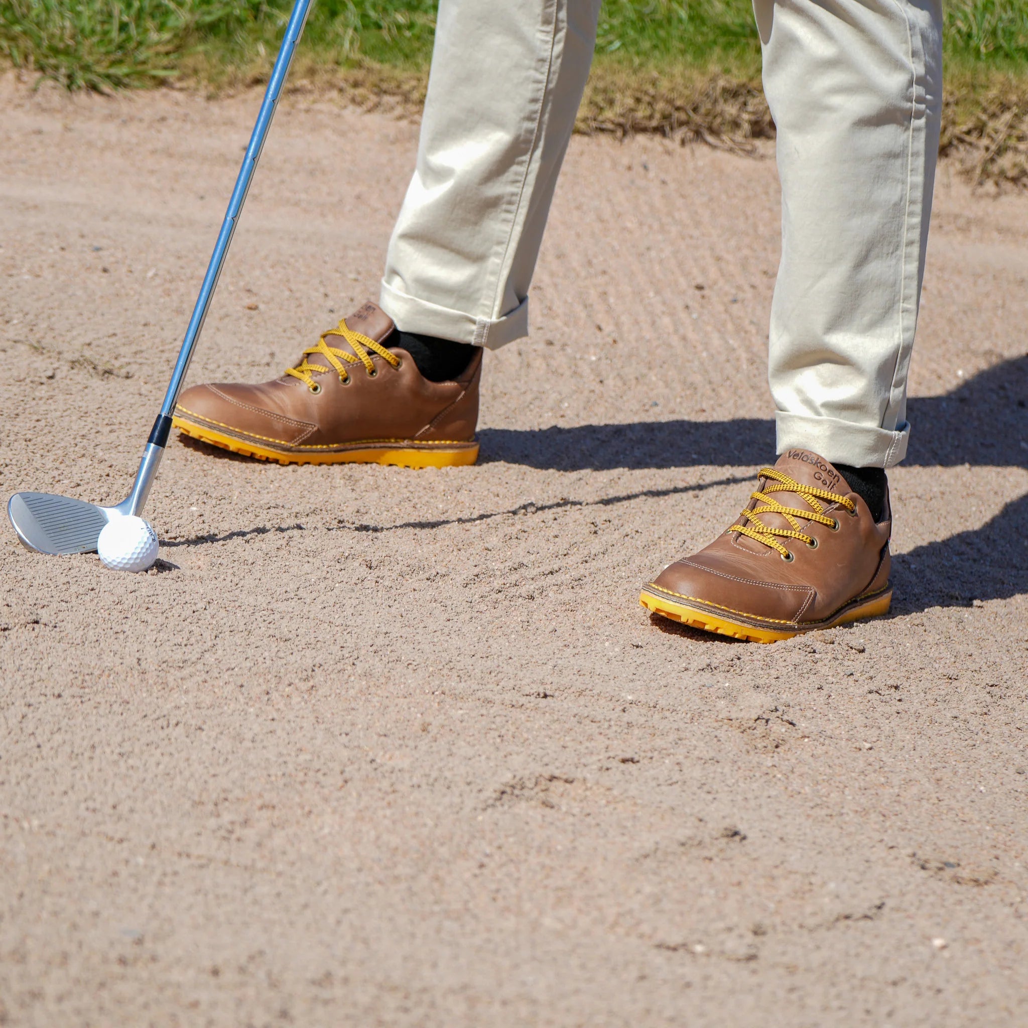 Veldskoen Vilakazi Loft Golf Shoes - Comfortable Men's & Women's Casual Golf Sneakers with Yellow Sole | Perfect for Golfing, Walking & Outdoor Activities