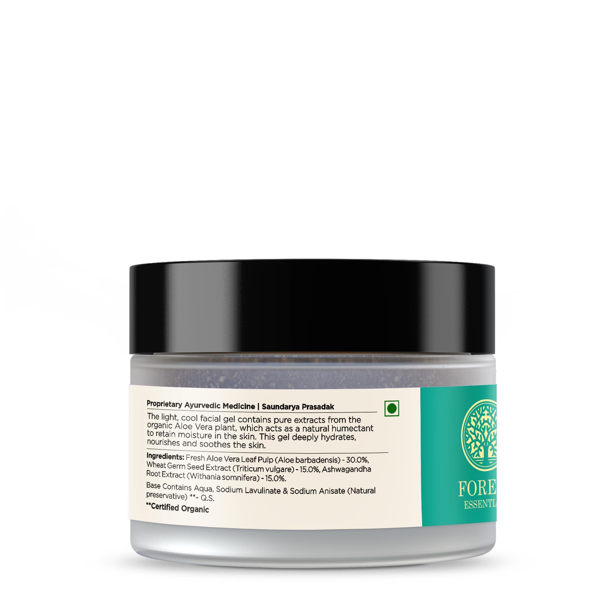 Forest Essentials Light Hydrating Facial Gel with Pure Rosewater | Soothing & Renewing Moisturizer for Dry Skin | Unisex Face Gel | 50g | Perfect for Daily Skincare Routine & Post-Sun Care