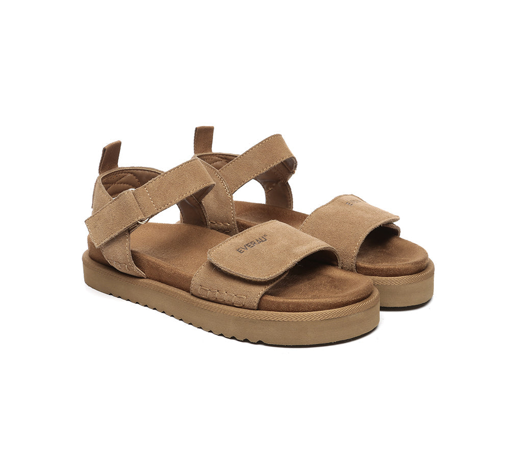 EVERAU® Women's Adjustable Hook & Loop Slingback Summer Sandals - Comfortable Casual Shoes for Beach, Walking & Outdoor Activities