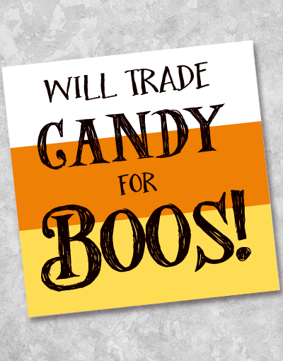 Halloween Beverage Napkins - 40 Count Candy for Boos Themed Party Napkins for Spooky Drinks & Cocktails