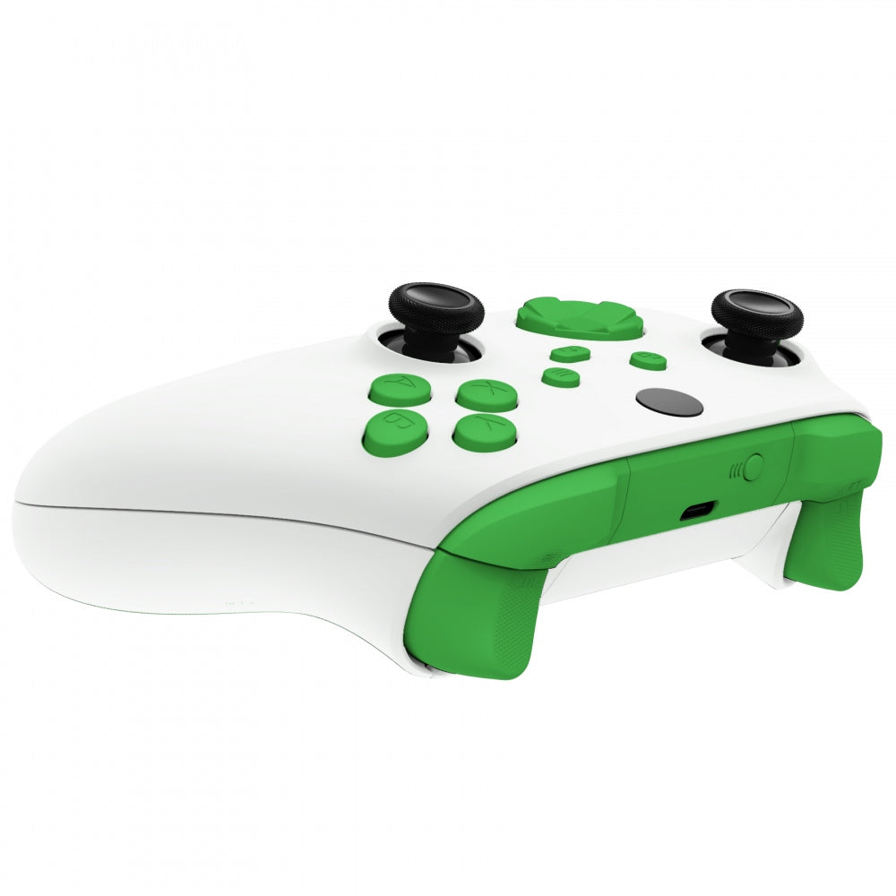 eXtremeRate Green Replacement Buttons for Xbox Series X/S Controller - LB RB LT RT Bumpers, Triggers, D-Pad, ABXY, Start, Back, Sync & Share Keys | Perfect for Gaming Enthusiasts & DIY Controller Mods