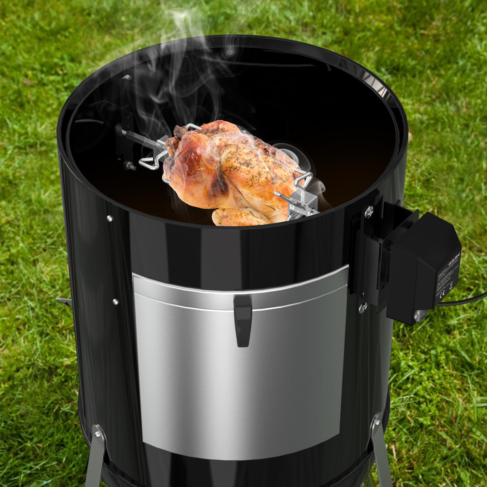 OnlyFire Stainless Steel Rotisserie Kit for Weber 18