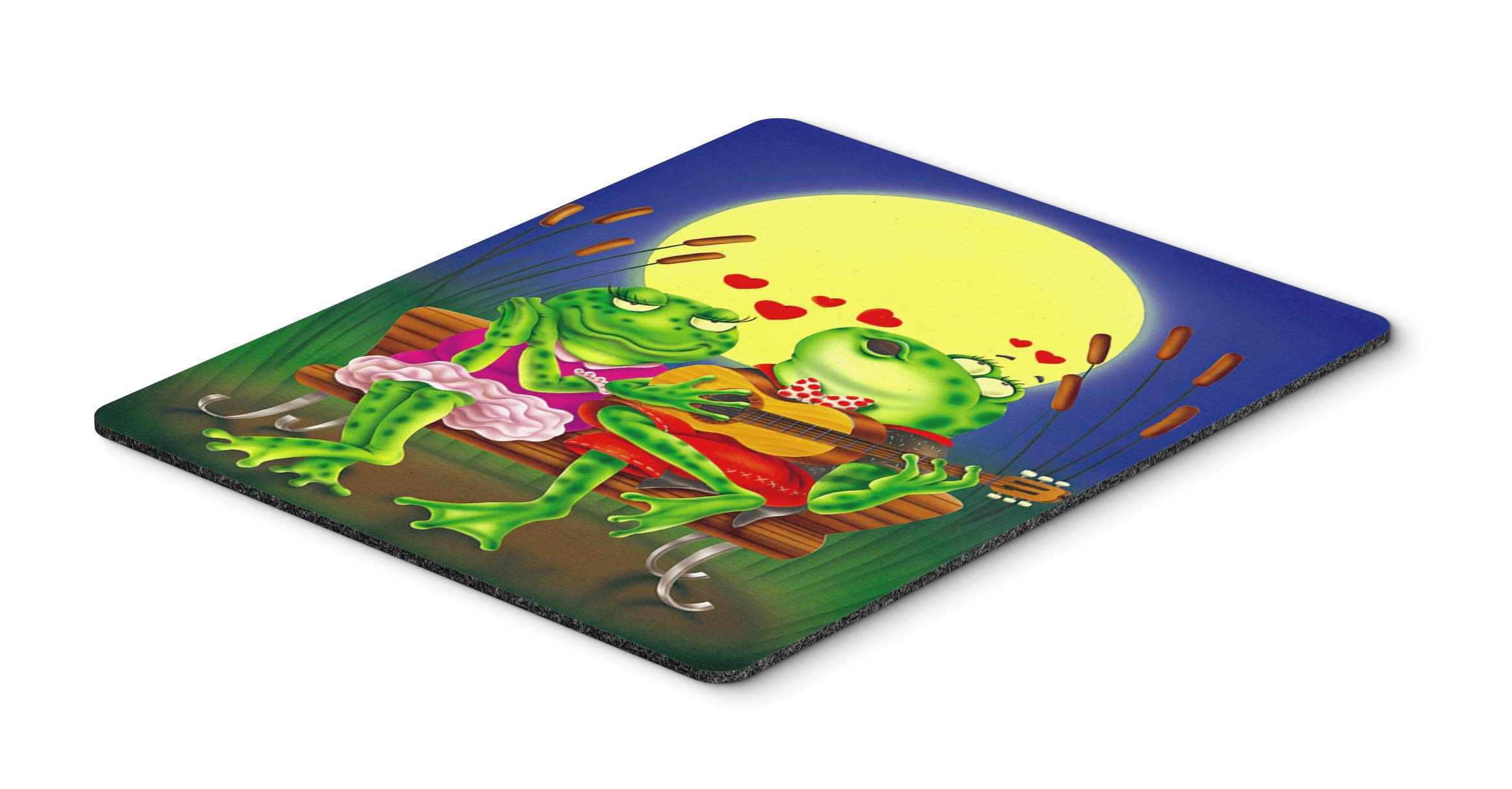 Caroline's Treasures Frog Love Songs Mouse Pad - Large Washable Non-Slip Desk Mat for Home Office, Gaming & Computer Use | Cute Frog Design Hot Pad & Trivet for Kitchen & Workspace