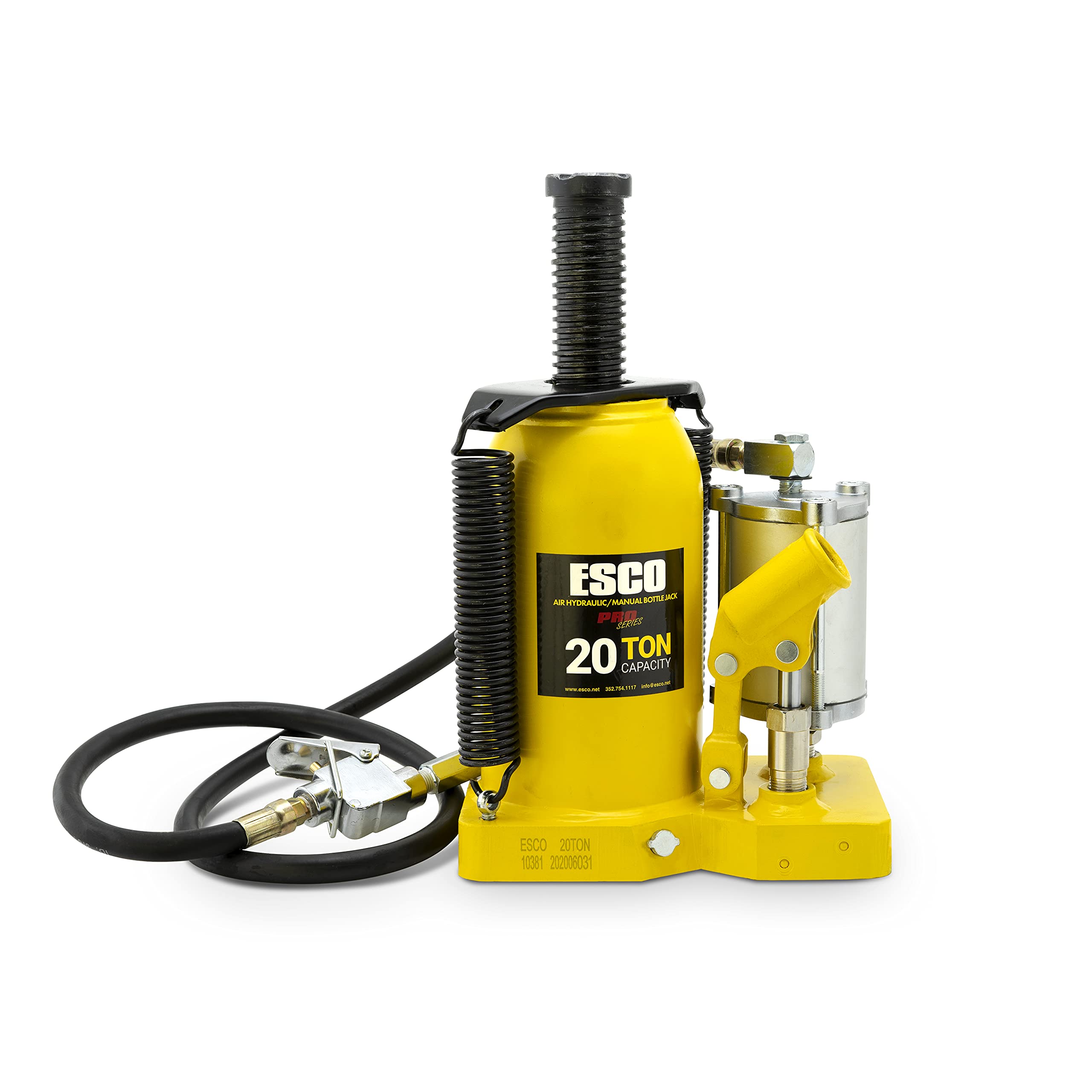 Pro Series 20 Ton Air Hydraulic Bottle Jack - Heavy Duty Car Lift for Trucks, SUVs & Auto Repair - Perfect for Garage, Workshop & Emergency Roadside Use