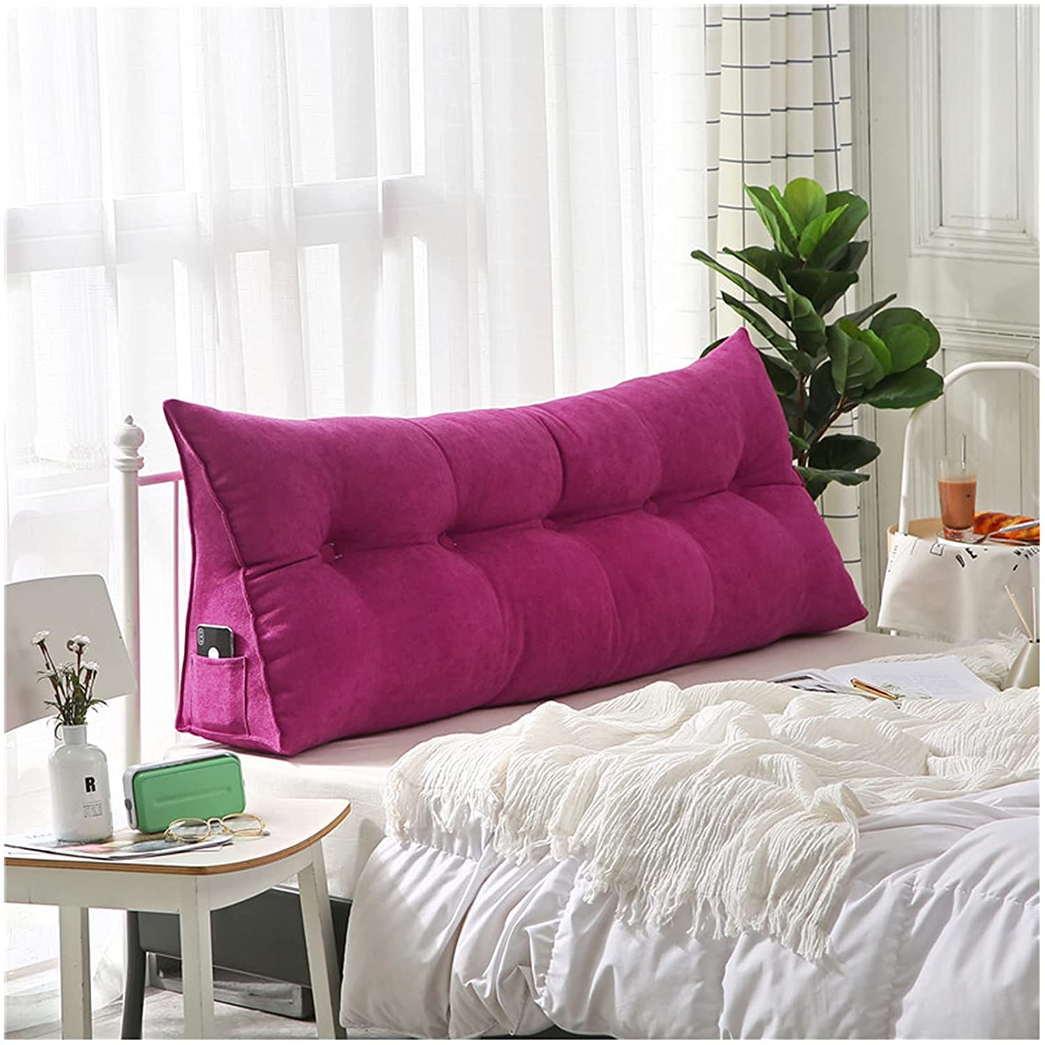 Triangular Wedge Pillow for Headboard & Back Support - LLLZM Ergonomic Sofa Cushion, Office Bed Headrest, Tatami & Removable Pillowcase - Perfect for Reading, Relaxing & Posture Support