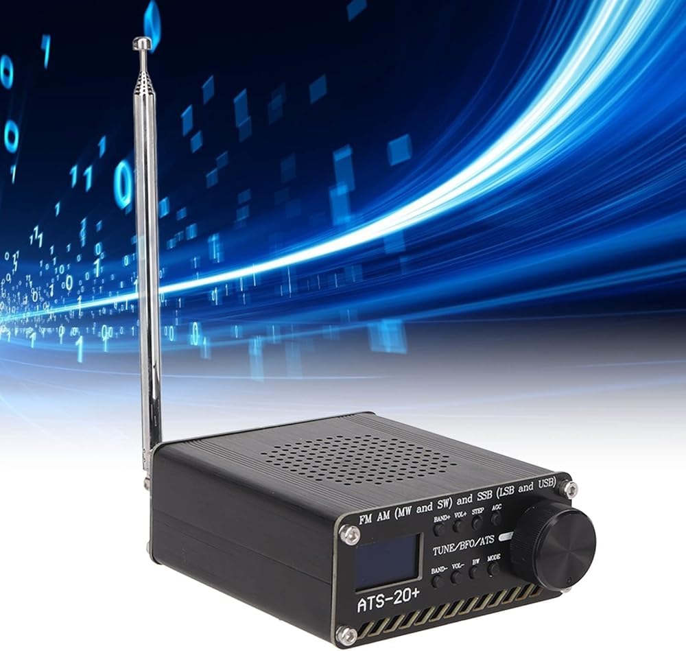 ATS-20 Si4732 Full Band Radio Receiver - Portable AM/FM/LW/SW/SSB World Band Receiver with Speaker & Antenna - Aluminum Alloy Case Shortwave Radio for Outdoor Camping, Emergency, Travel & Home Use