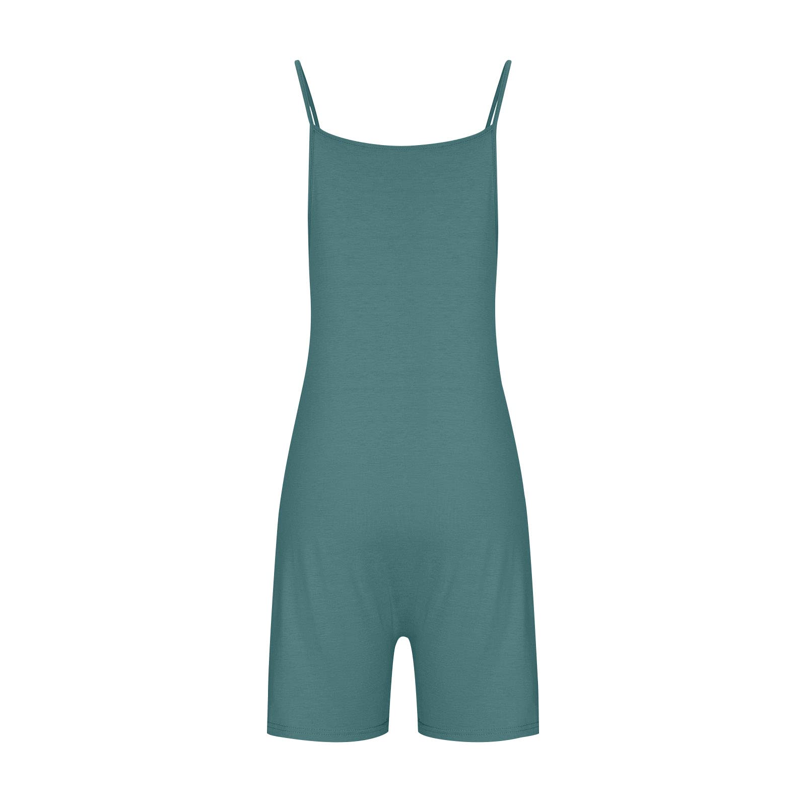 Women's Summer Casual Short Romper - Spaghetti Strap Loose Jumpsuit with Pockets | Breathable Lounge Overalls for Beach, Vacation & Everyday Wear