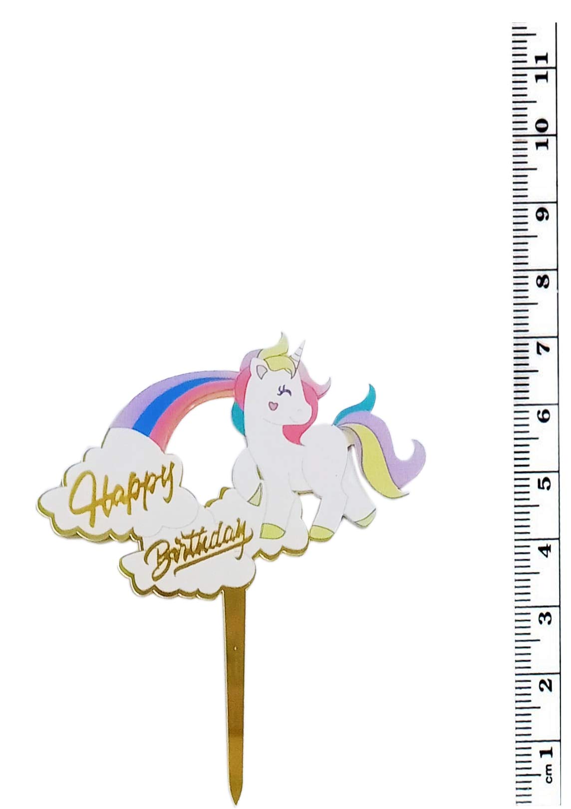 Funcart Unicorn Rainbow Happy Birthday Cake Topper - Magic Unicorn Theme Cake Decorations for Kids Birthday Party, Baby Shower & Women's Celebration | Perfect for Girls, Boys & Children's Birthday Cakes