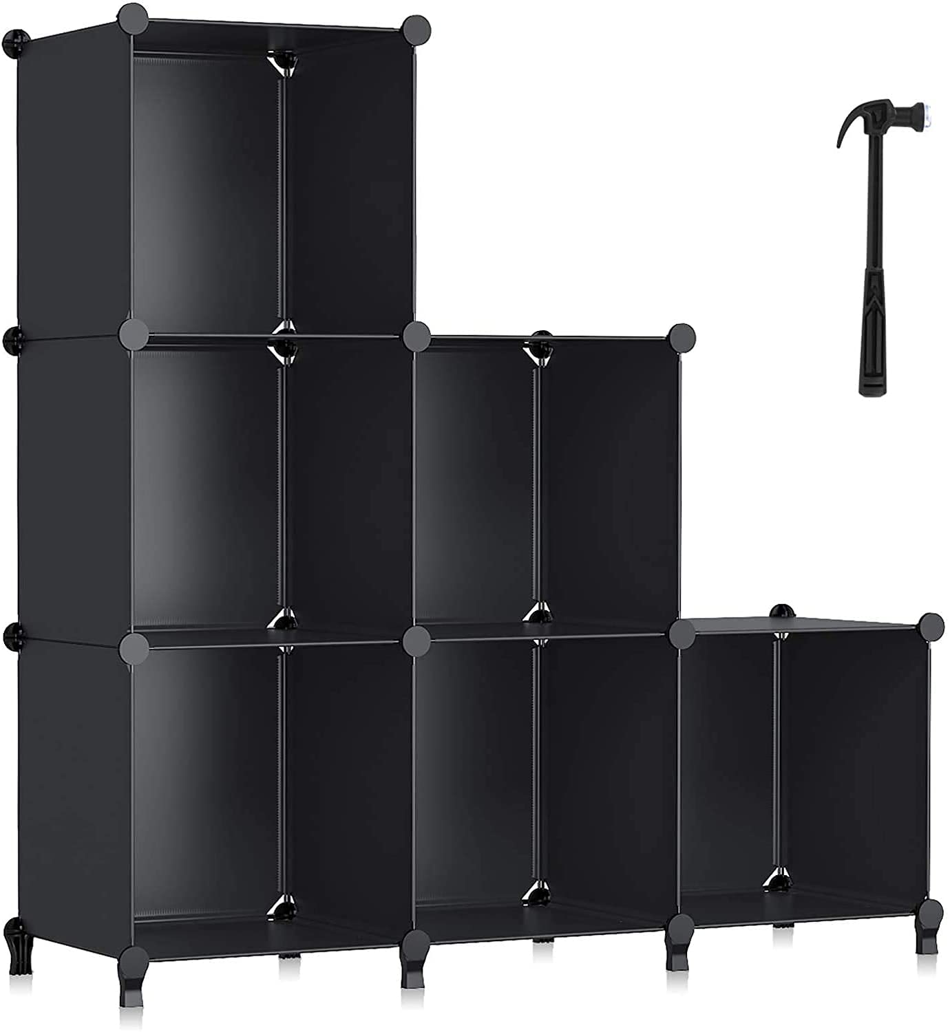 Modular Plastic Shoe Storage Cubes - Portable Shoe Organizer Shelf Rack for Closet, Entryway & Bedroom - Space-Saving Shoe Display Solution for Sneakers, Boots & Sandals
