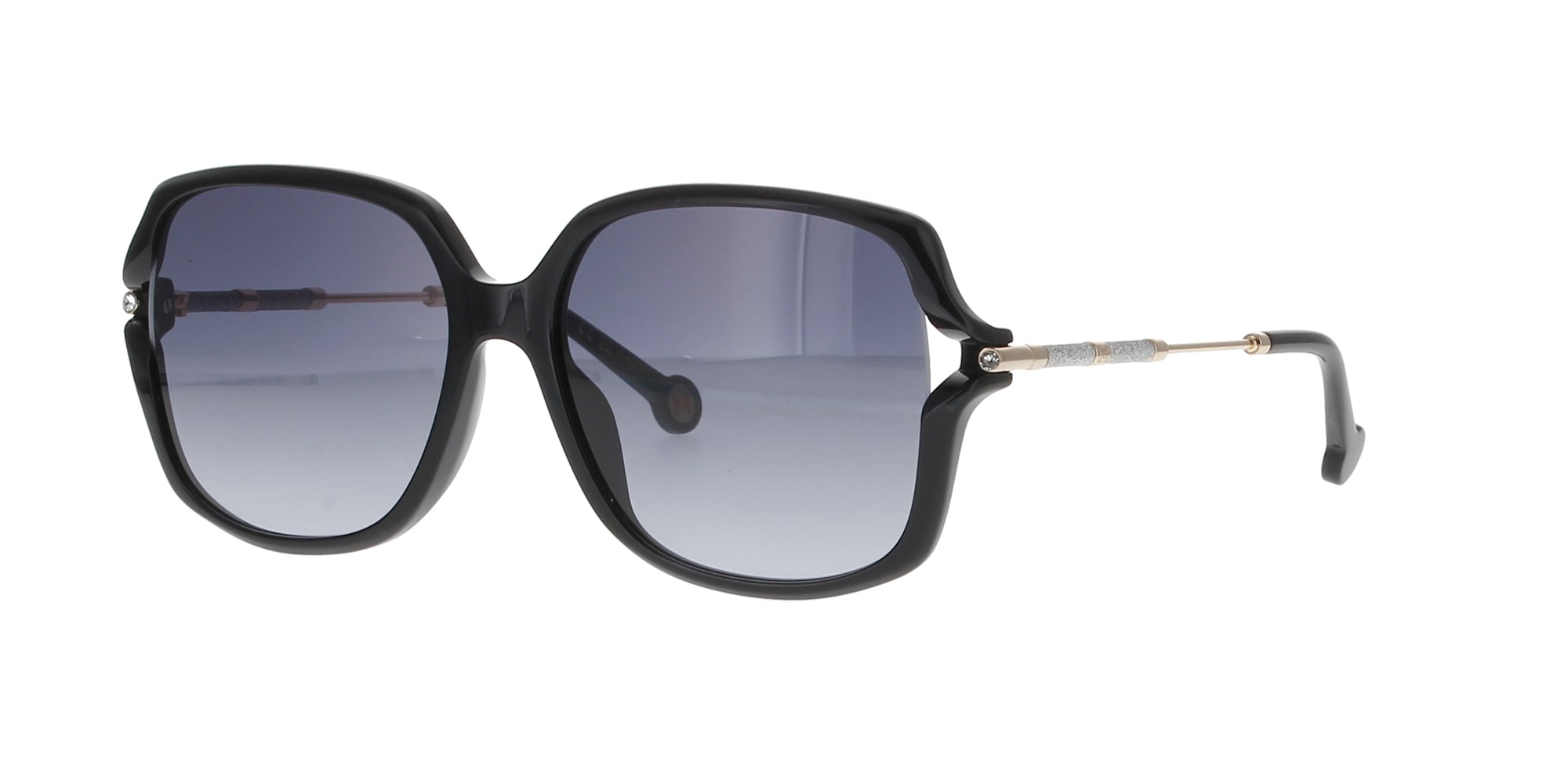 Carolina Herrera Oversized Black Square Sunglasses for Women - UV Protection, Fashionable & Stylish - Perfect for Beach, Driving & Outdoor Activities