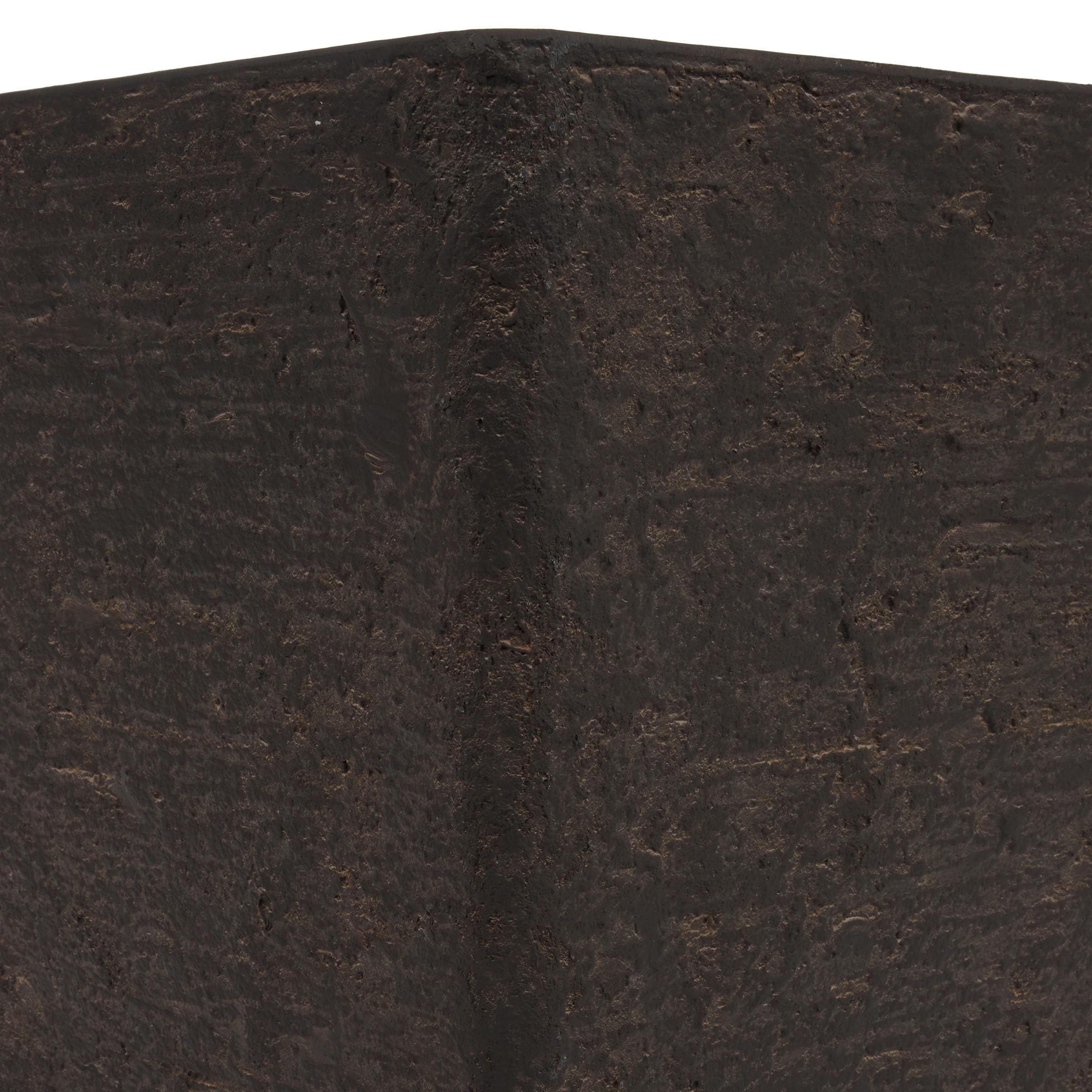 Alpine Corporation Indoor Outdoor Stone Look Square Planter Set of 2 - Small Brown Flower Pots for Patio, Garden, Deck & Home Decor