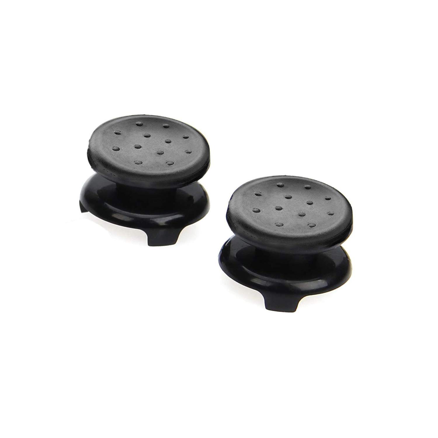 2-Pack Black Silicone Thumb Stick Grips for PS4 Controller - Non-Slip Comfort Grip Caps - Perfect for Gaming, Streaming & Long Play Sessions