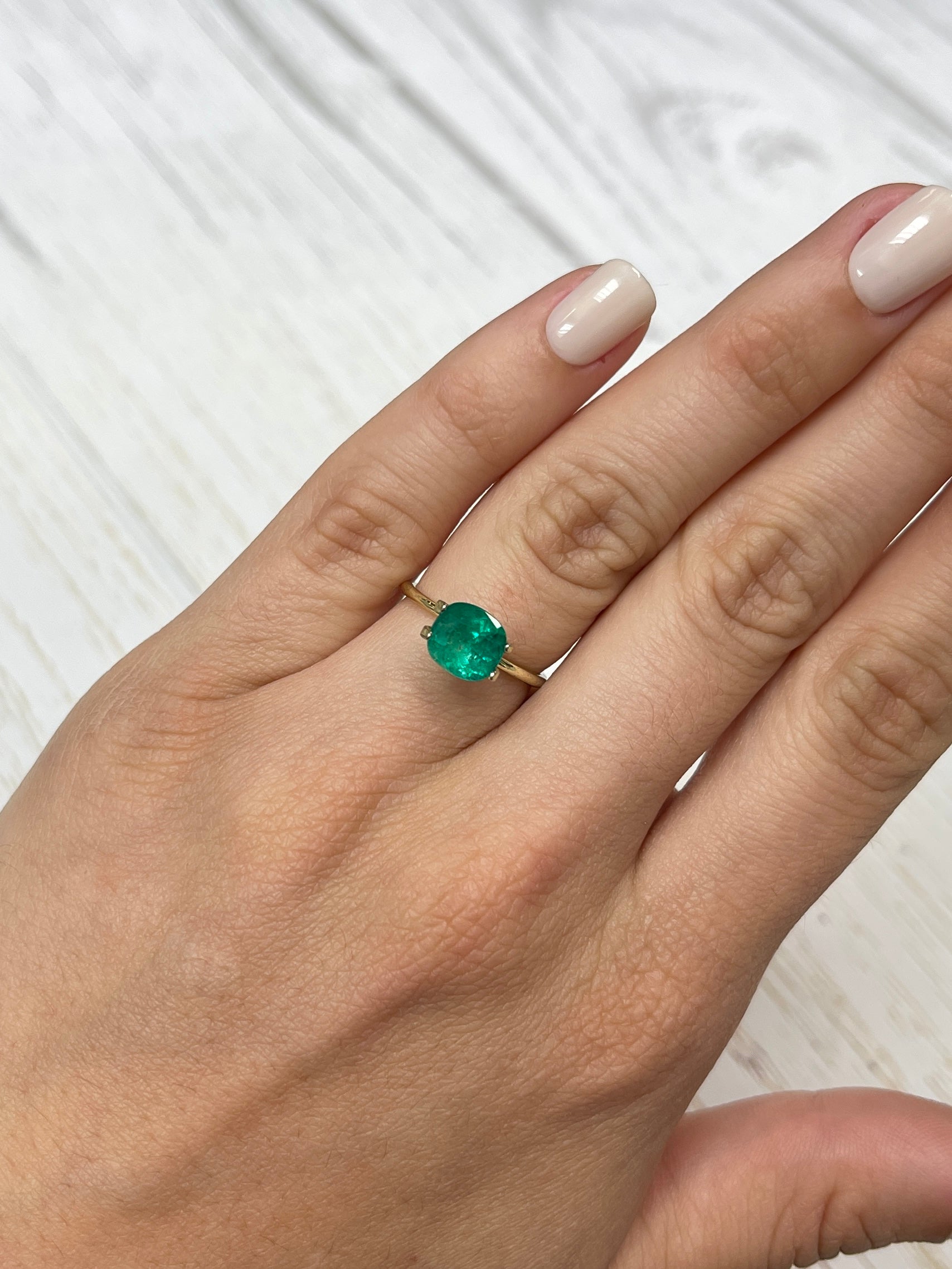 1.81 Carat Intense Green Natural Colombian Loose Emerald Gemstone - Cushion Cut for Jewelry Making, Engagement Rings & Luxury Gifts