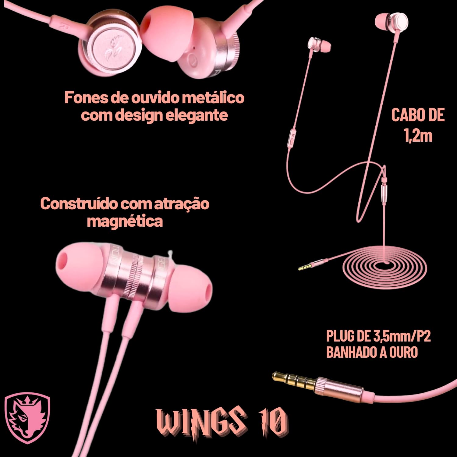 SADES Wings 10 SA-610 Gaming Headset with Microphone - Pink Wireless Over-Ear Headphones for PC, PS4, PS5, Xbox - Noise Cancelling for Streaming, Online Classes & Work from Home