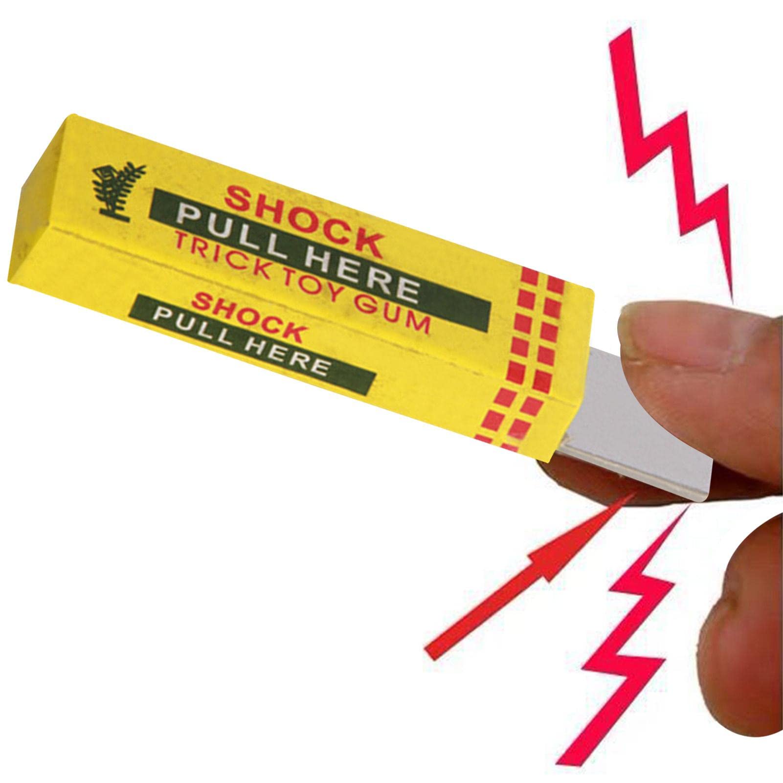 Electric Chewing Gum Prank Toy - Funny Fake Electric Shock Gag Gift for Jokes and Parties (Safe & Reusable) - Perfect for Office Pranks, Halloween Tricks, and April Fools' Day Gifts