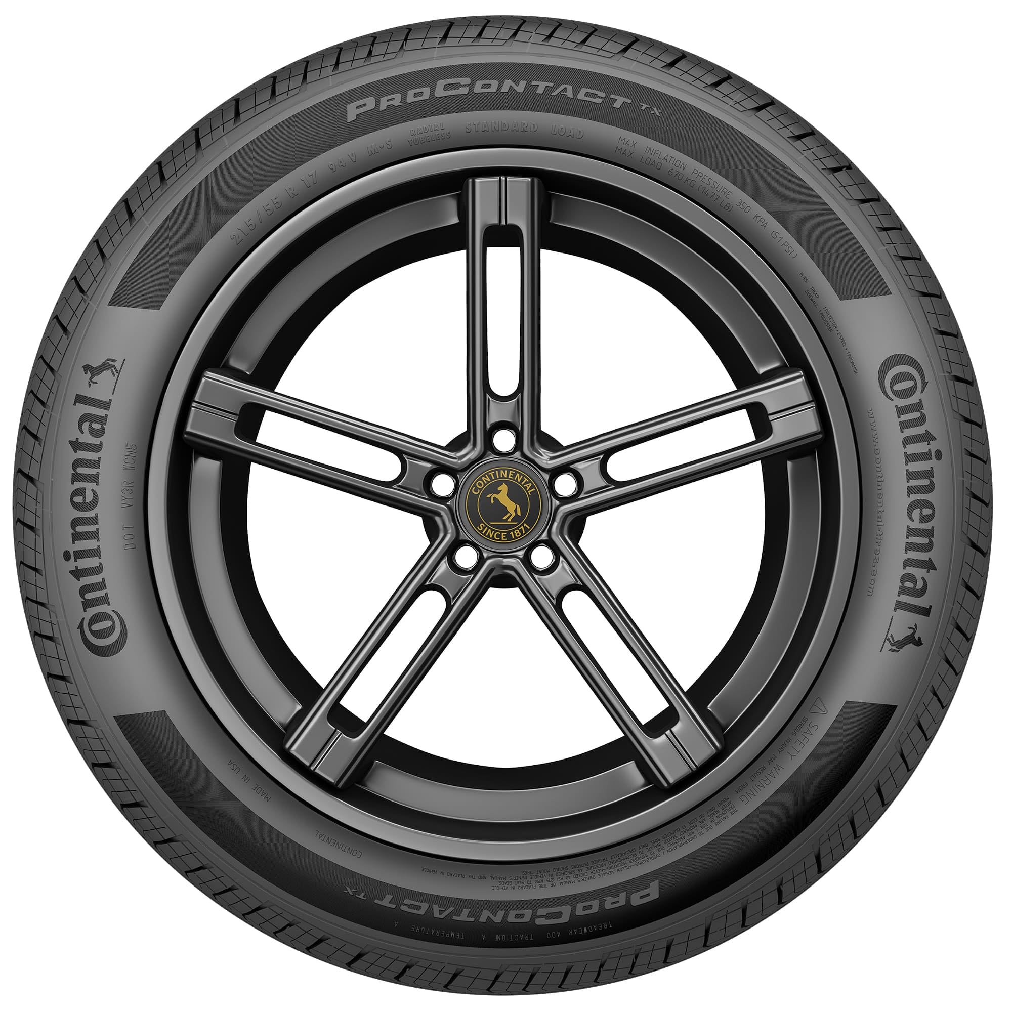 Continental ProContact TX All-Season 245/45R20 99H Passenger Tire - High Performance Tires for Sedans, SUVs & Crossovers - Perfect for Daily Commuting & Highway Driving