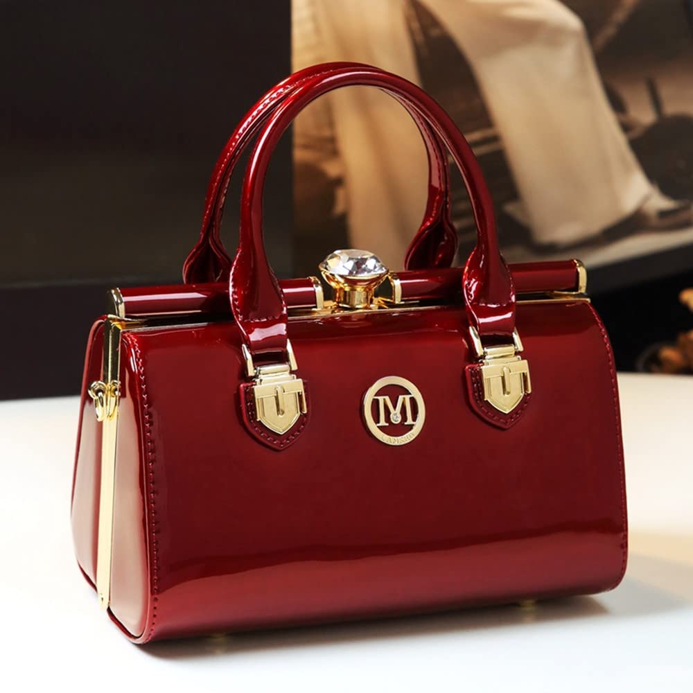 Genuine Leather Women's Top Handle Satchel Crossbody Handbag - Small Evening Purse & Shoulder Bag for Work, Party, Travel & Daily Use