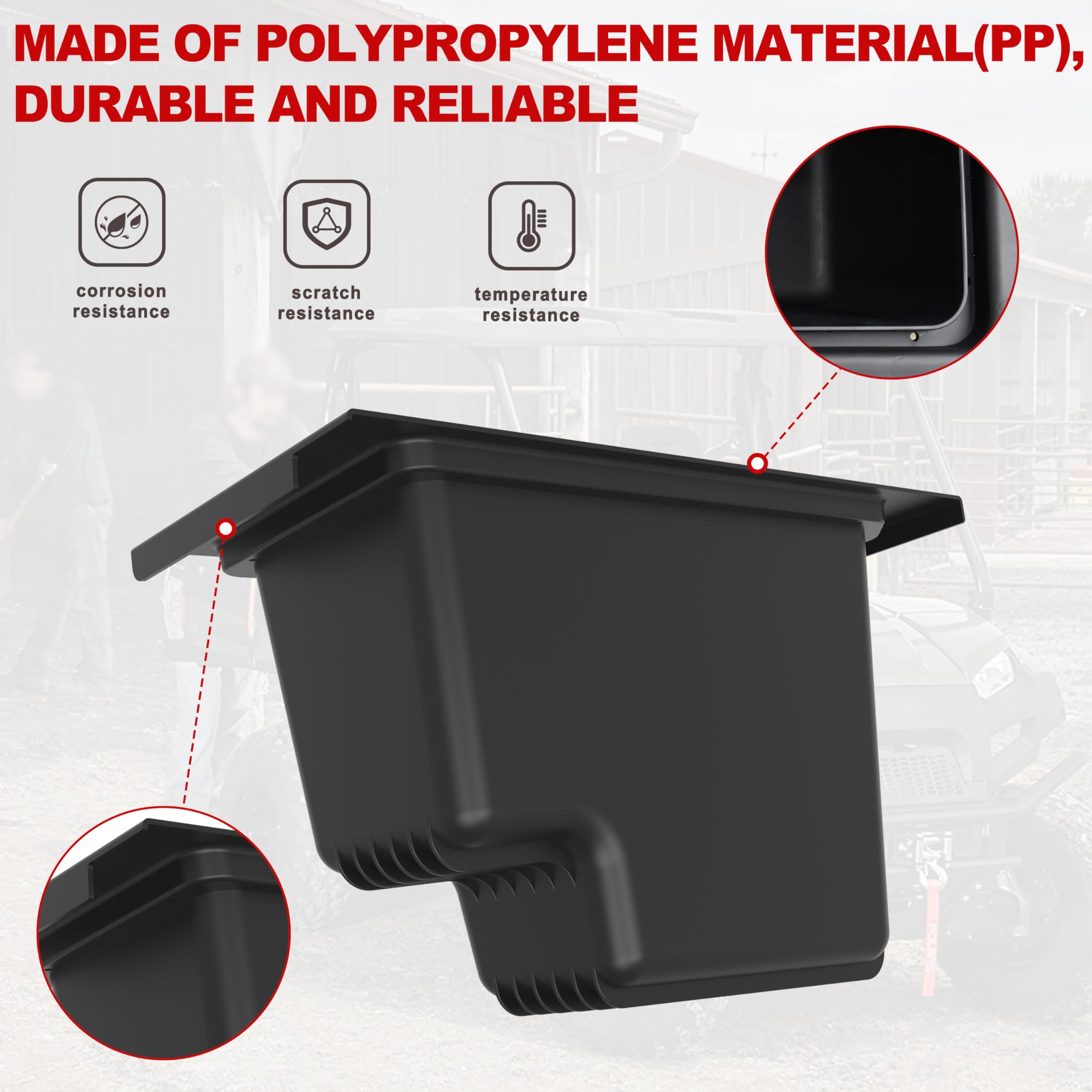 SAUTVS Under Seat Storage Box for Polaris Ranger 500 570 | Removable Cargo Bin Set for 2015-2021 Ranger 500/CREW 570/ETX/EV | Replacement for #2880046 | Perfect for Off-Road Gear Organization & Tool Storage