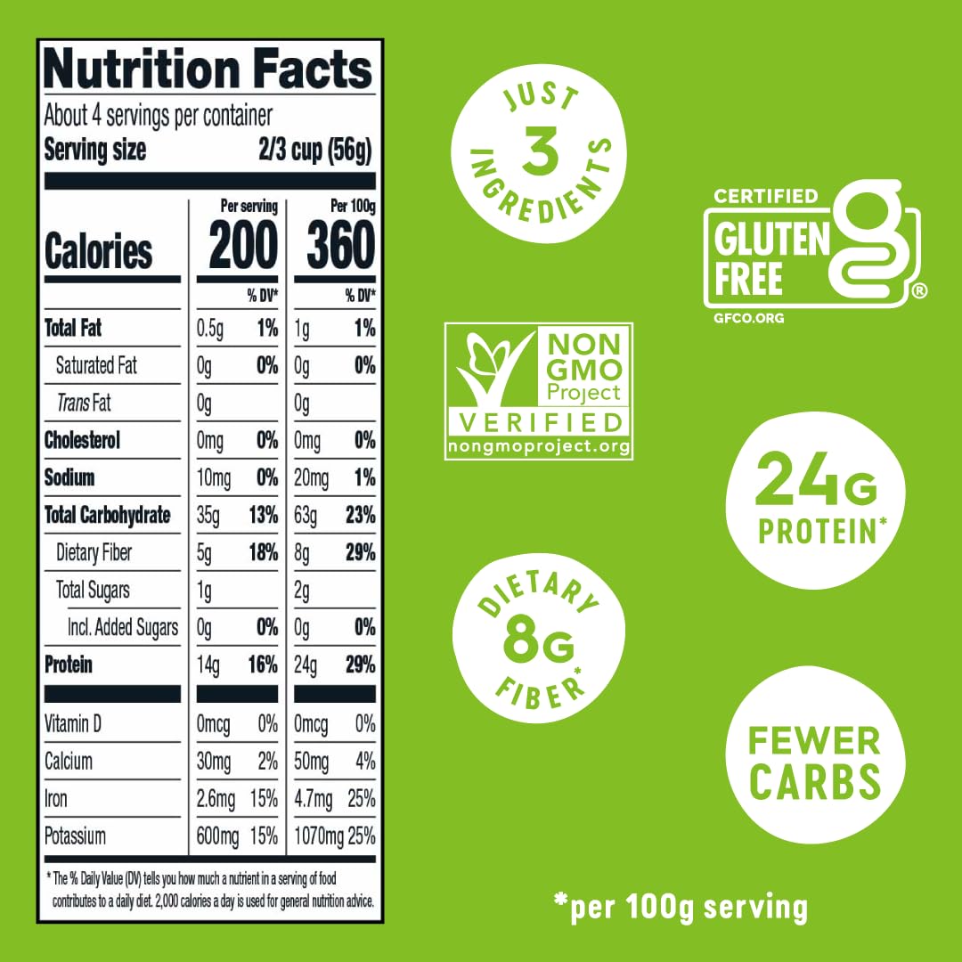 Veggiecraft Farms Penne Pasta - Low Carb, High Protein Lentil Pasta with Peas & Cauliflower | Plant-Based, Keto, Gluten-Free, Vegan | 8 Oz | Perfect for Healthy Meals, Weight Loss & Keto Diets